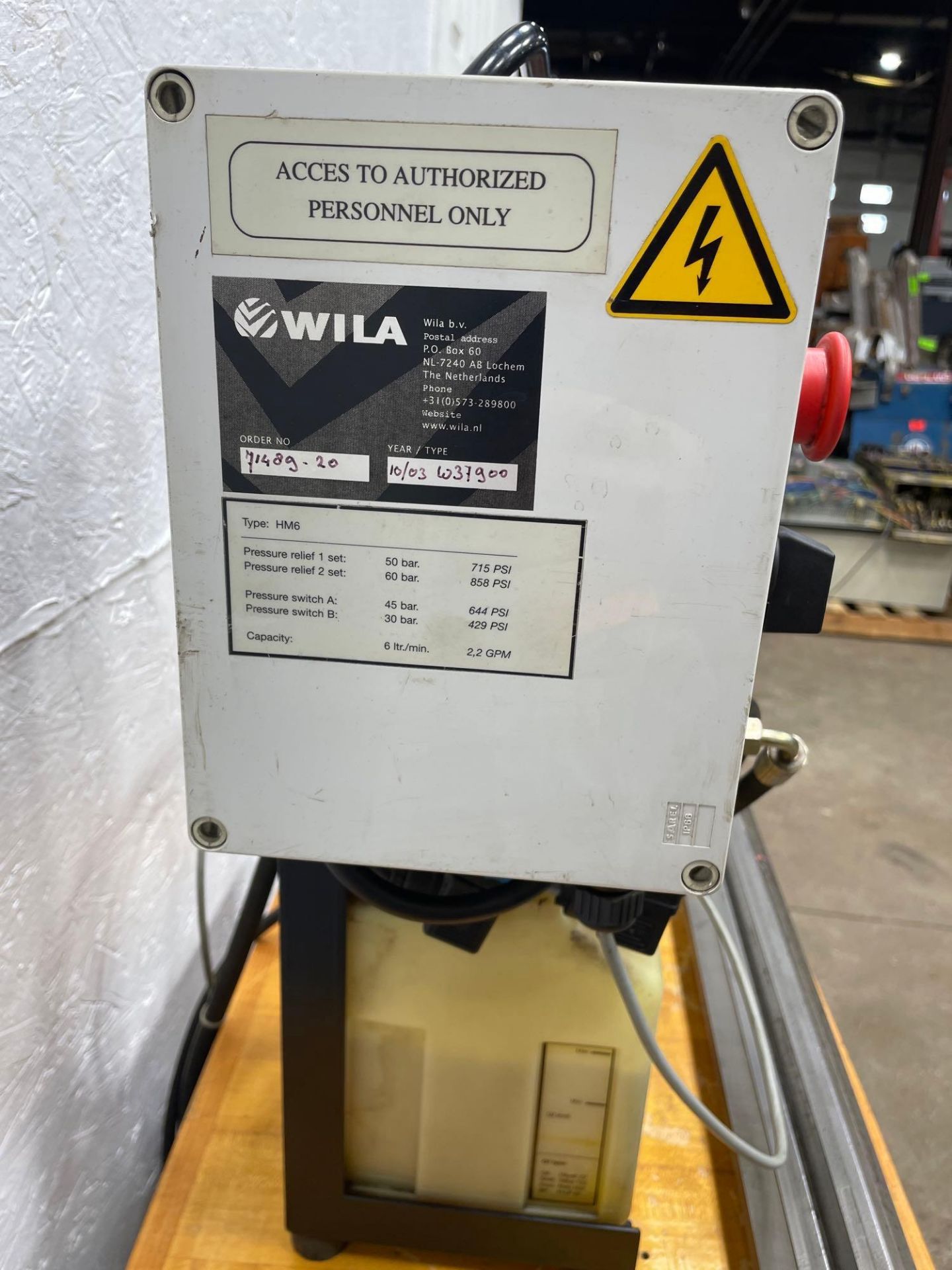 Wila 120" Hydraulic Press Brake Die Clamp, Hydraulic Unit Accurpress Cincinnati - Image 12 of 18