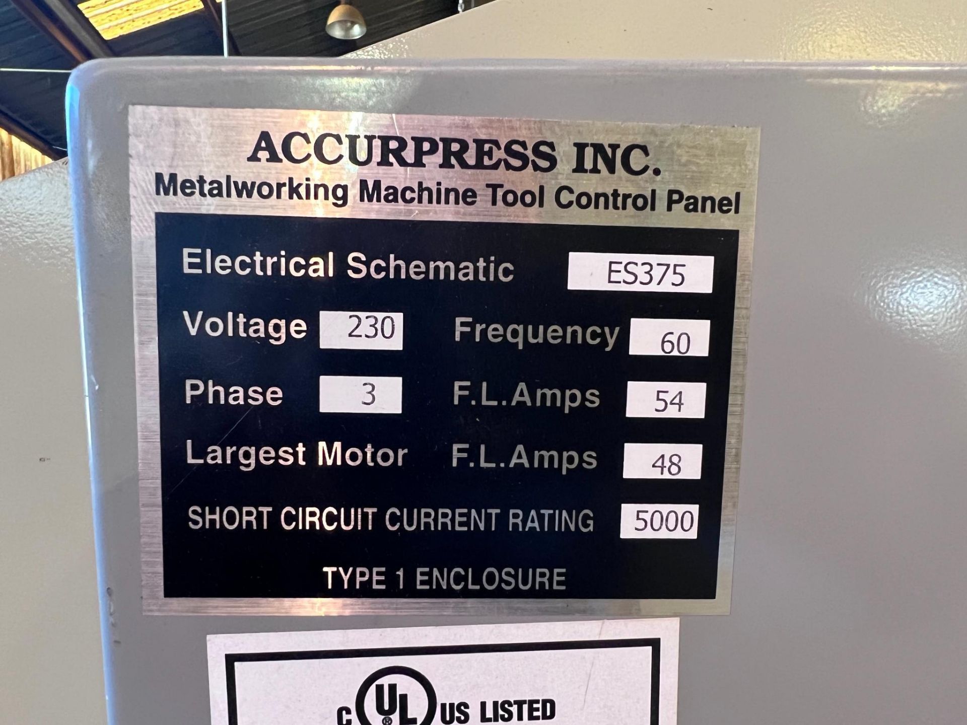 2018 Accurpress 713012 CNC Press Brake Serial Number 12968 Tons: 130 Bed Length: 12' Computer System - Image 27 of 27