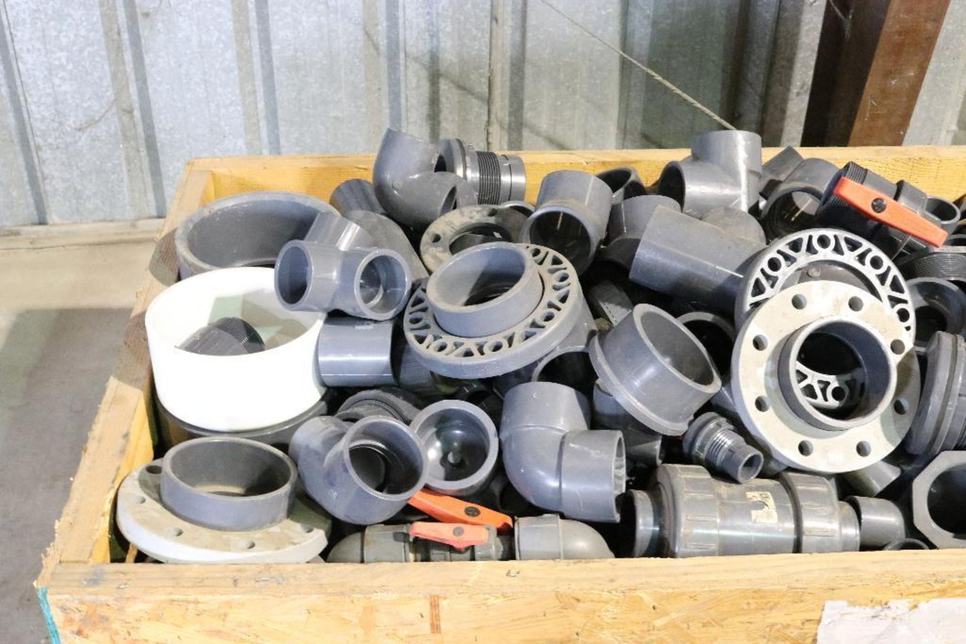 Large Assortment of PVC Valves, Fittings, Flanges, Connections, and More! Various Sizes. See Photo f - Image 2 of 6