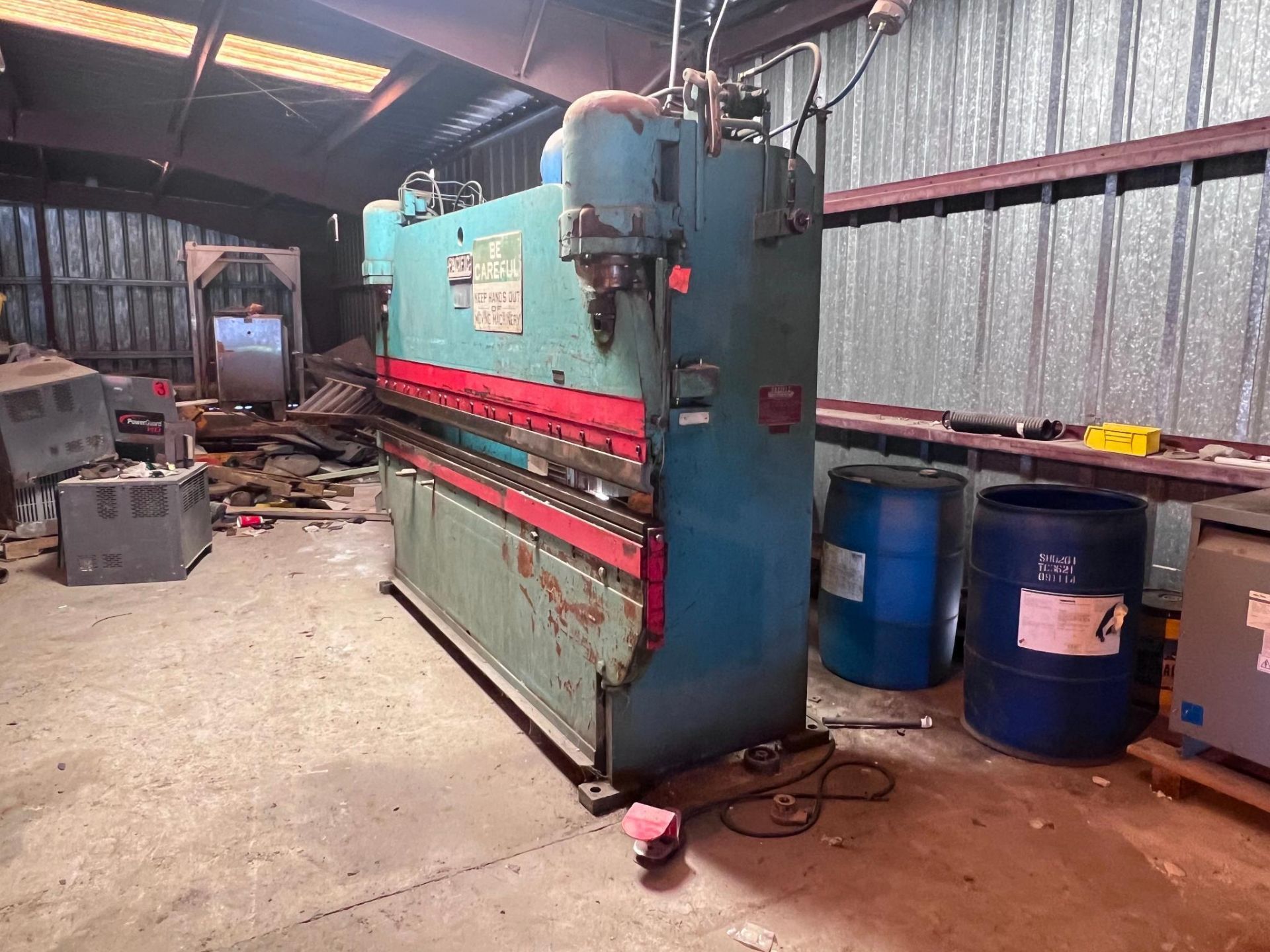 Pacific 70-10 Hydraulic Press Brake Serial Number 7117*. Tonnage: 70 Bed Length: 10' Distance Betwee