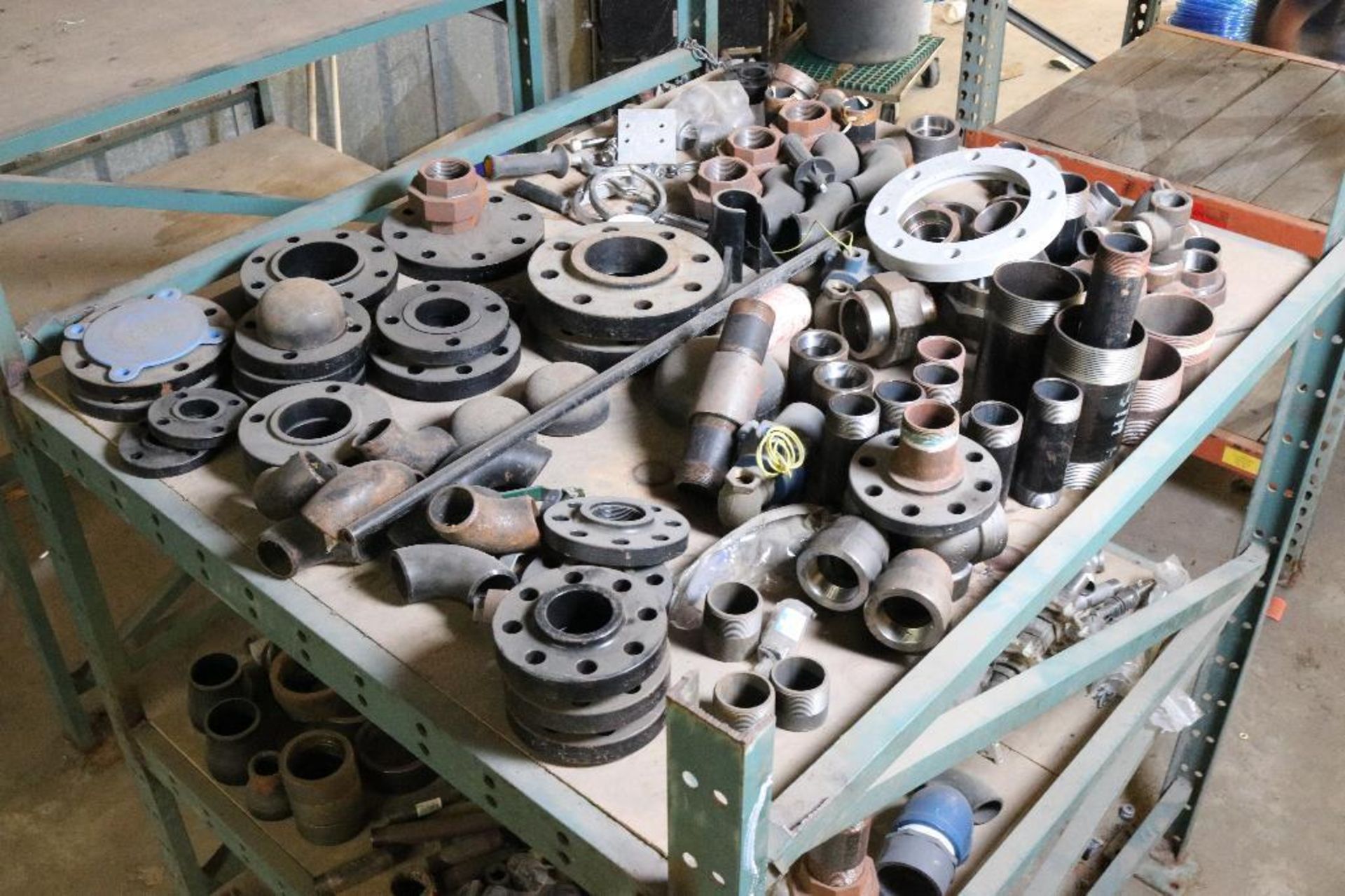 Contents of Shelves - Includes Pipe Fittings, Flanges, and Other Misc. Pipe Components