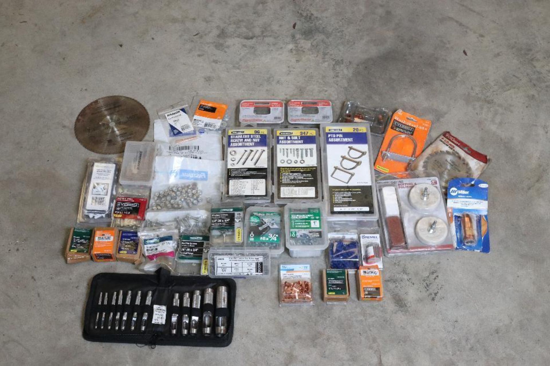 Assortment of Misc. Hardware - Screws, Nozzles, Blades Clamps and More
