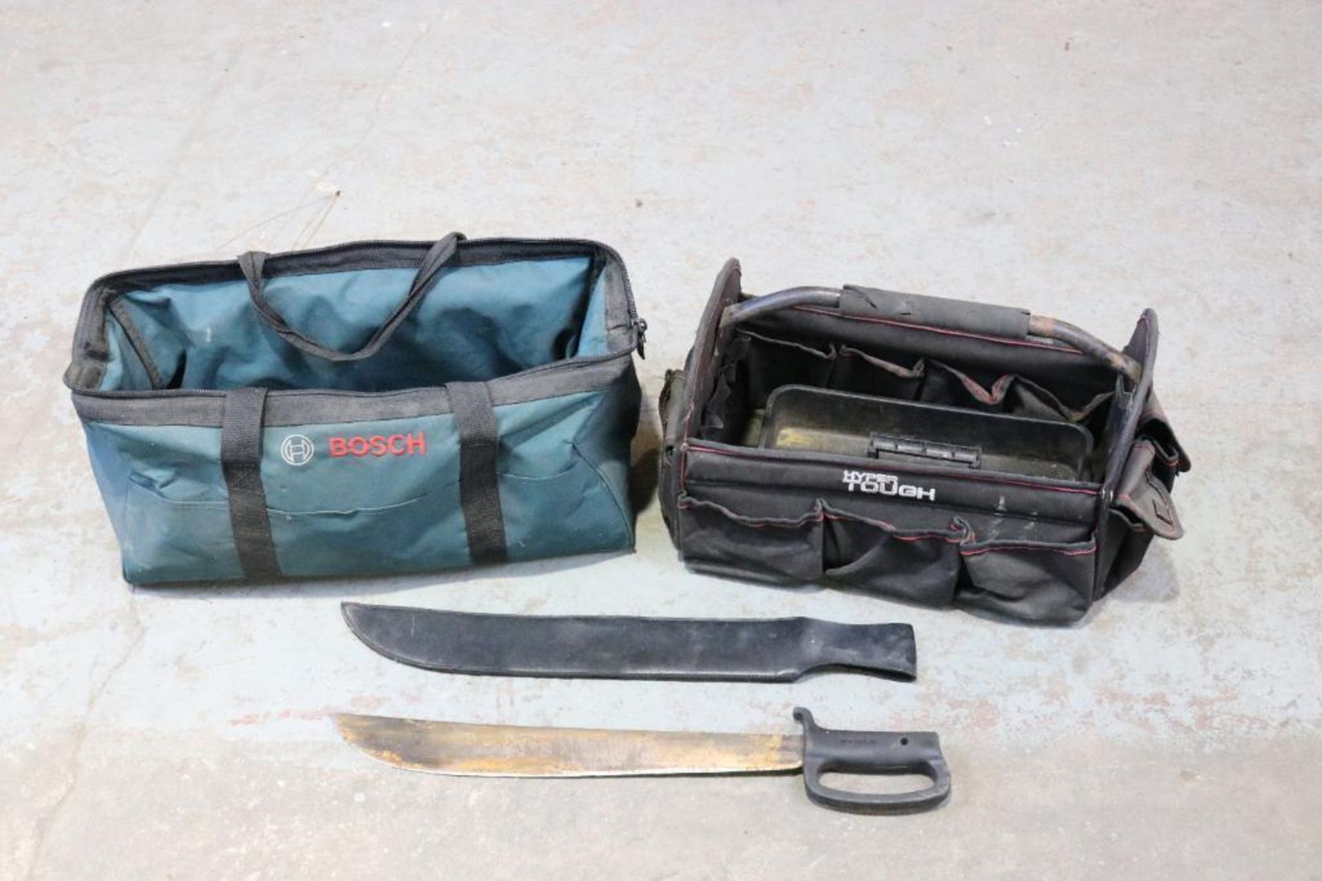 (2) Tool Bags and Machete