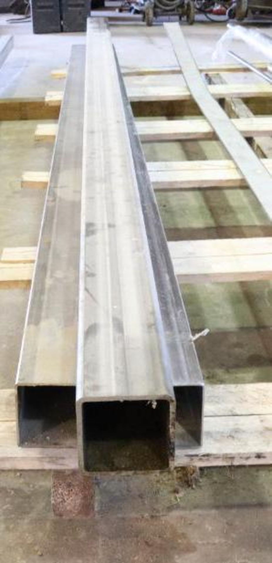 (3) 4"x10' Sq Tubes - Stainless