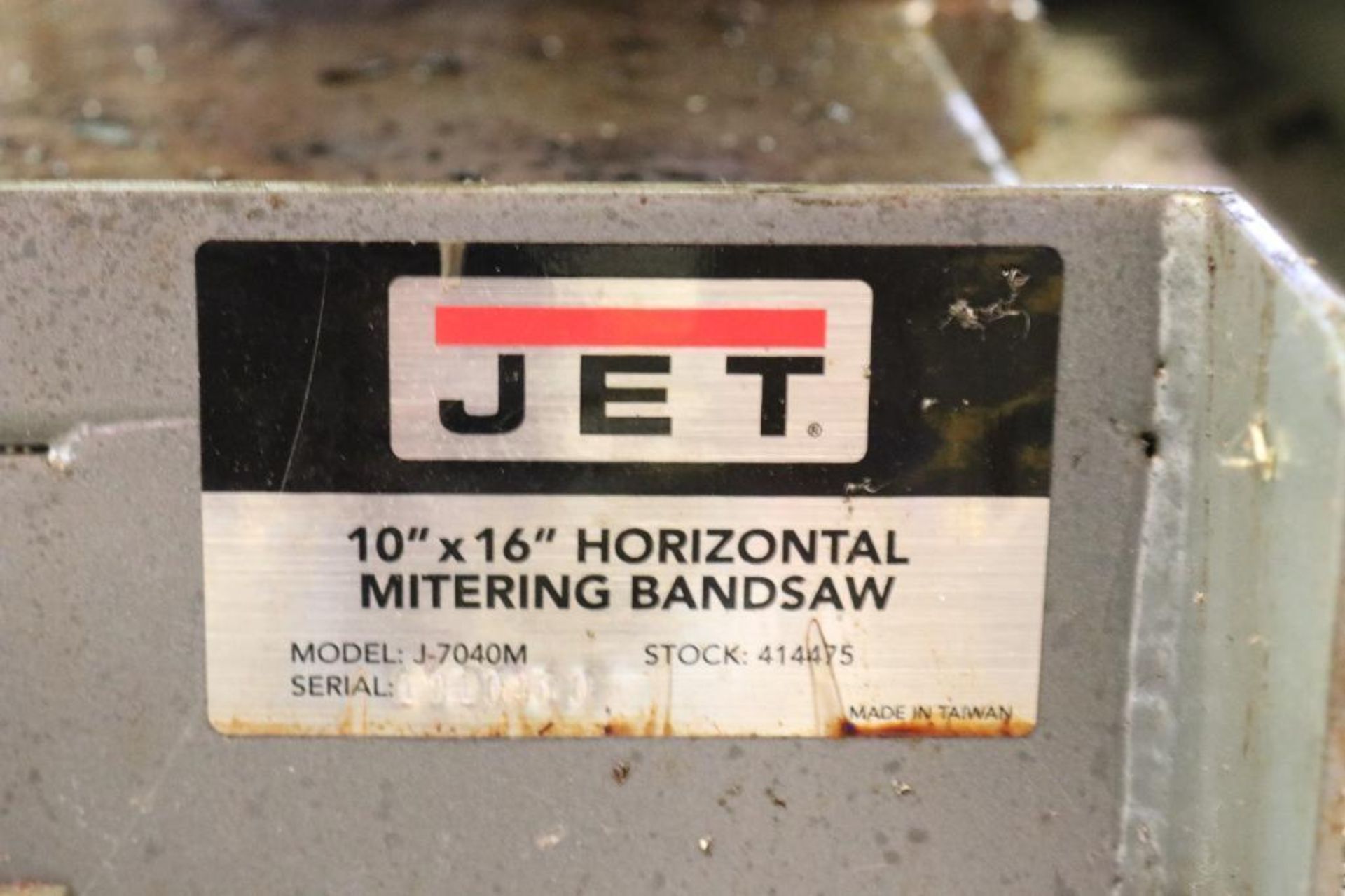 2019 Jet Model J-7040M Horizontal Metal Cutting Bandsaw Stock Number: 414475 Serial No: 1910960 10" - Image 11 of 16