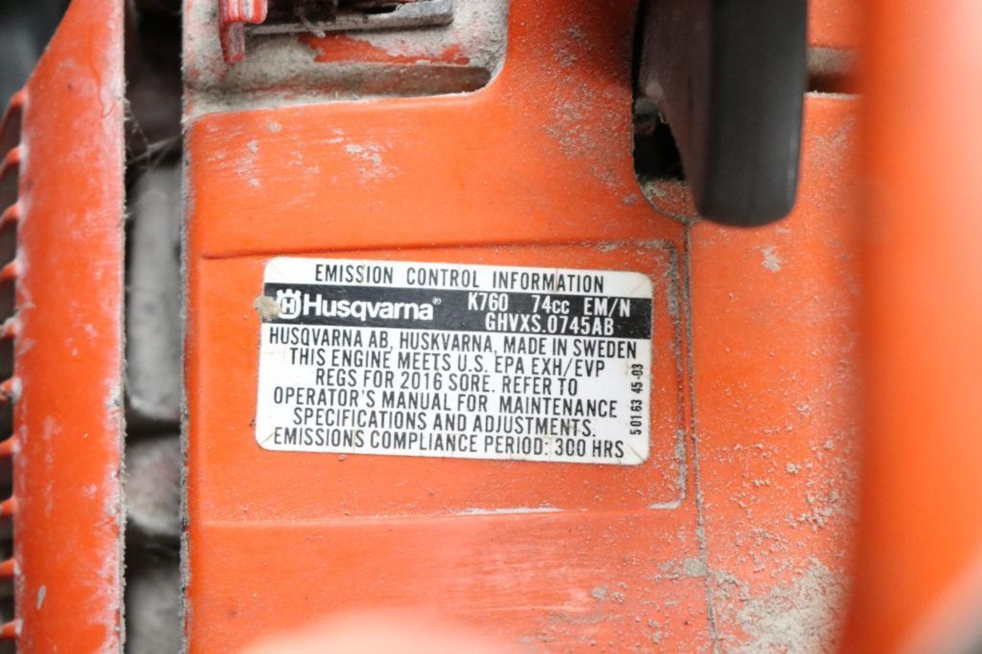 Huscavania K760 Concrete Saw - Image 3 of 3