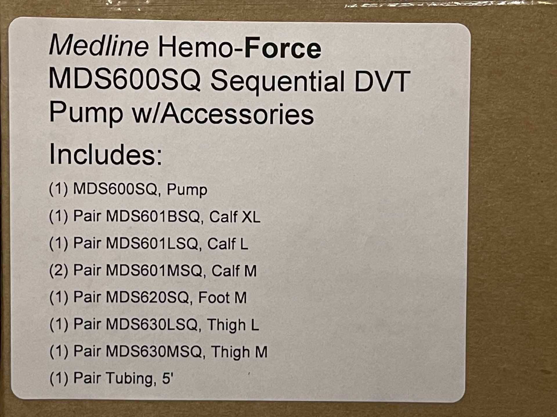 Medline Hemo-Force MDS600SQ Sequential DVT Pumps w/Accessories - Image 3 of 3