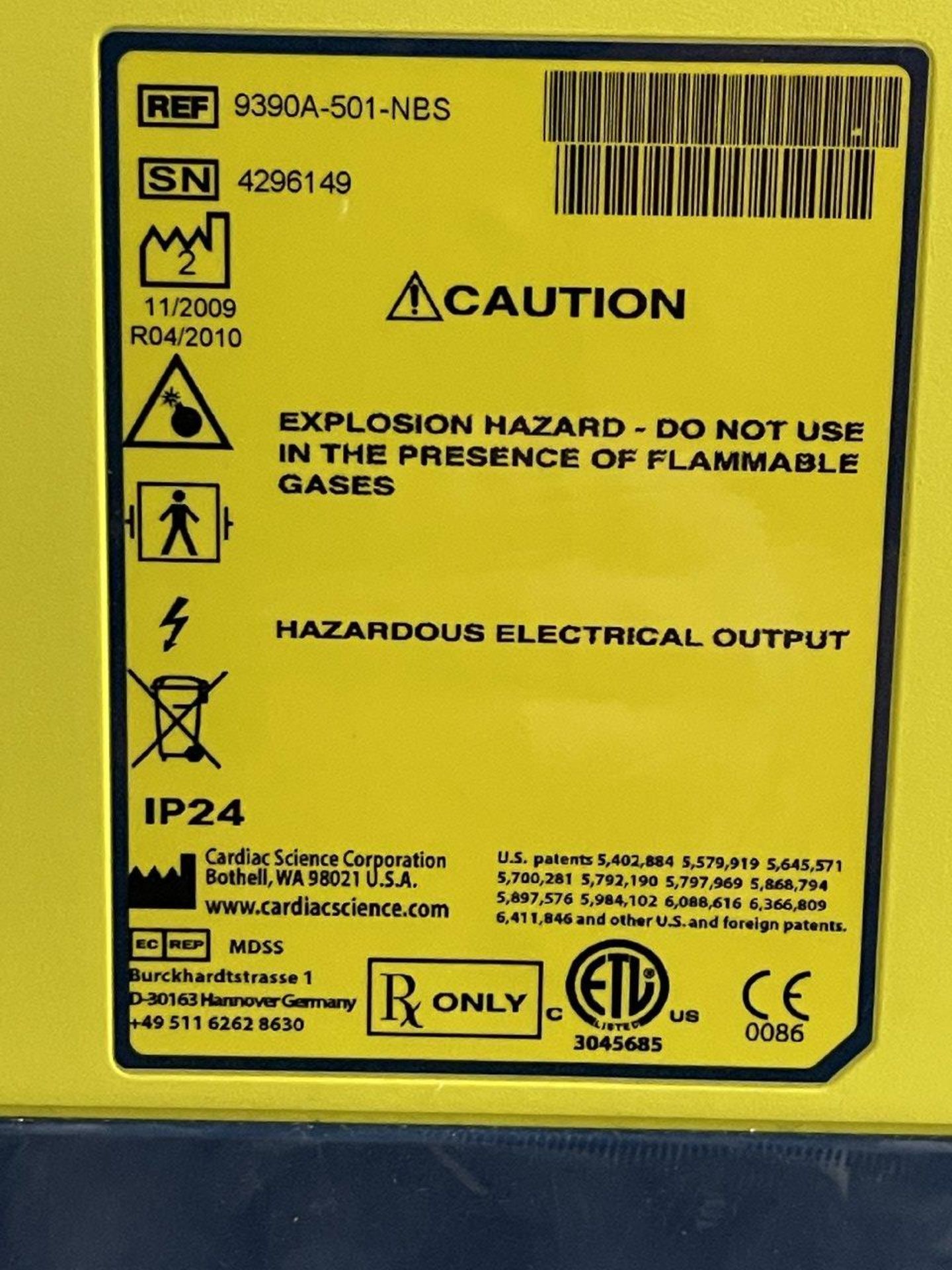 Cardiac Science Powerheart AED G3 Defibrillator w/Wall Cabinet - Image 5 of 5