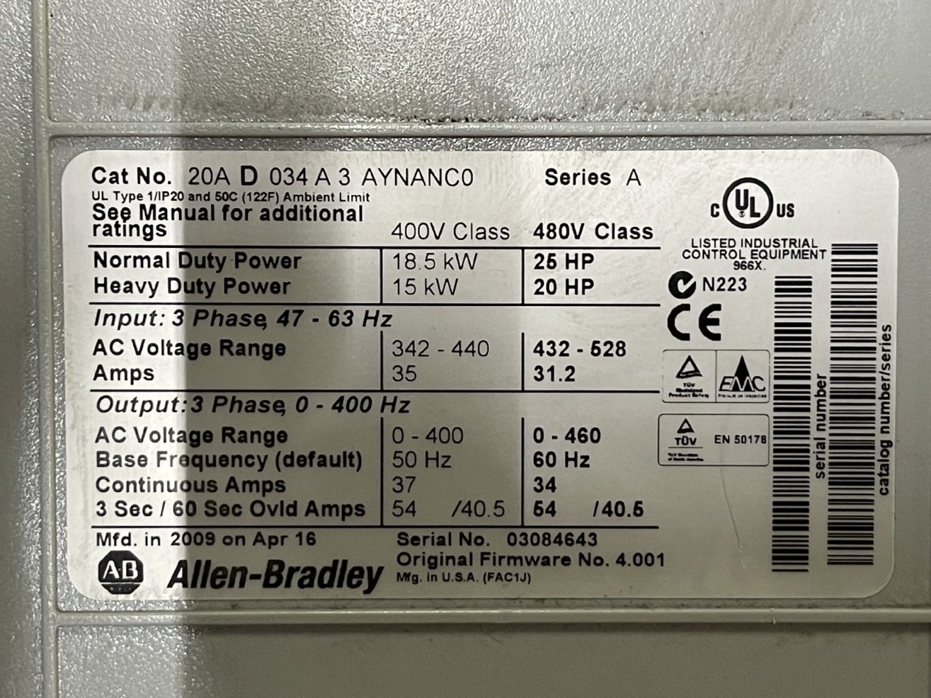 Allen Bradley PowerFlex 70 - Image 3 of 3