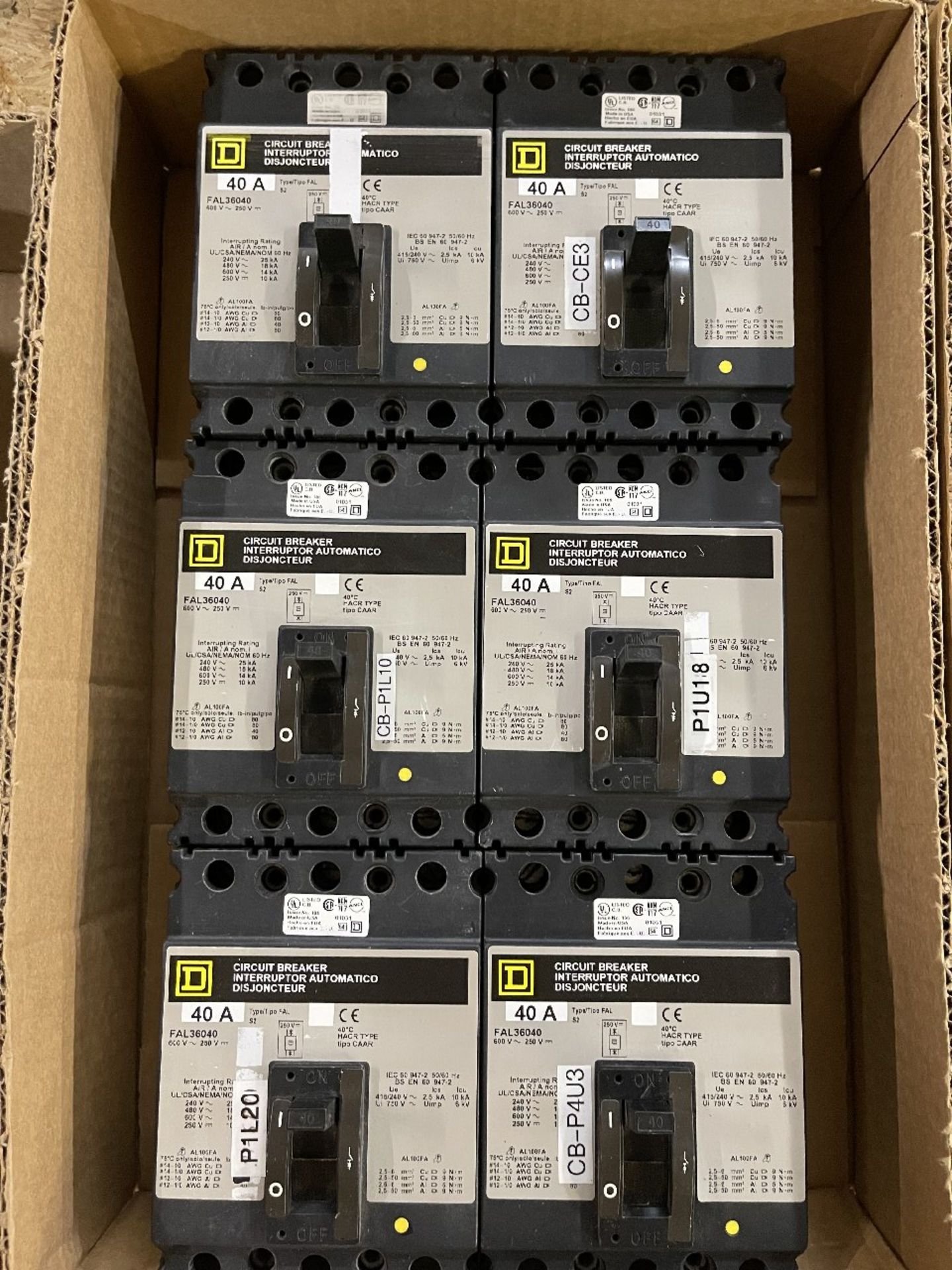 Square D 40 Amp Circuit Breakers - Image 2 of 2