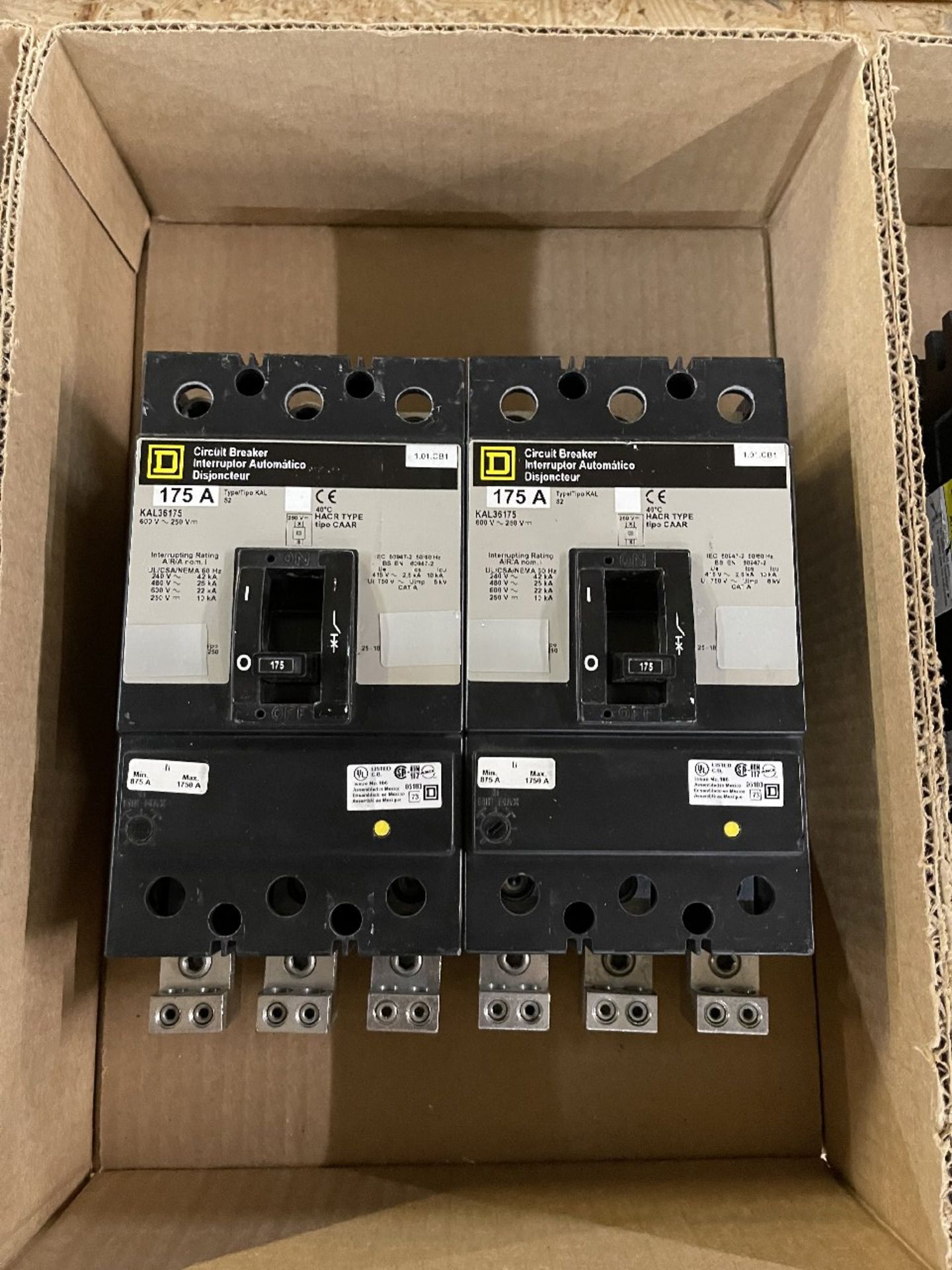 Square D 175 Amp Circuit Breakers - Image 2 of 2