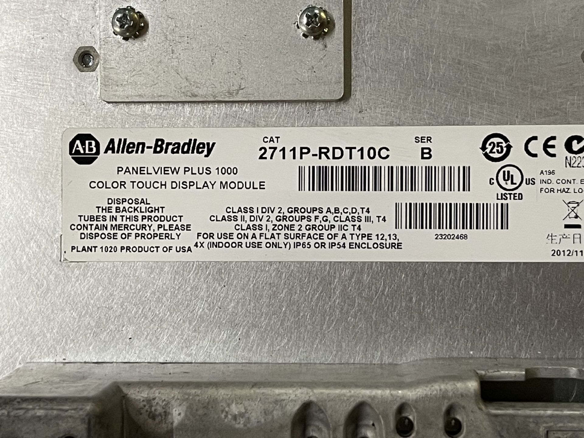 Allen Bradley Panel View Plus 1000 - Image 3 of 3