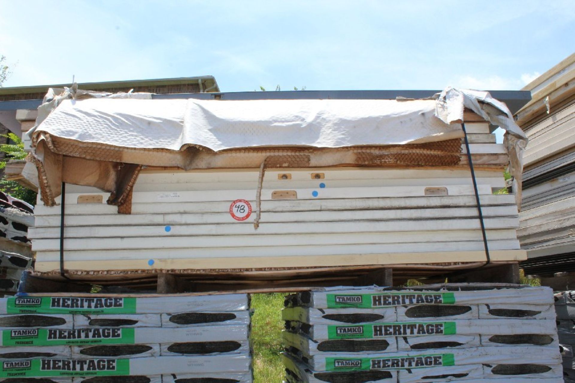 Pallet of Assorted Exterior Slab Doors, Size Range from 32" - 36"= Quantity of 17. LOCATION: 4313