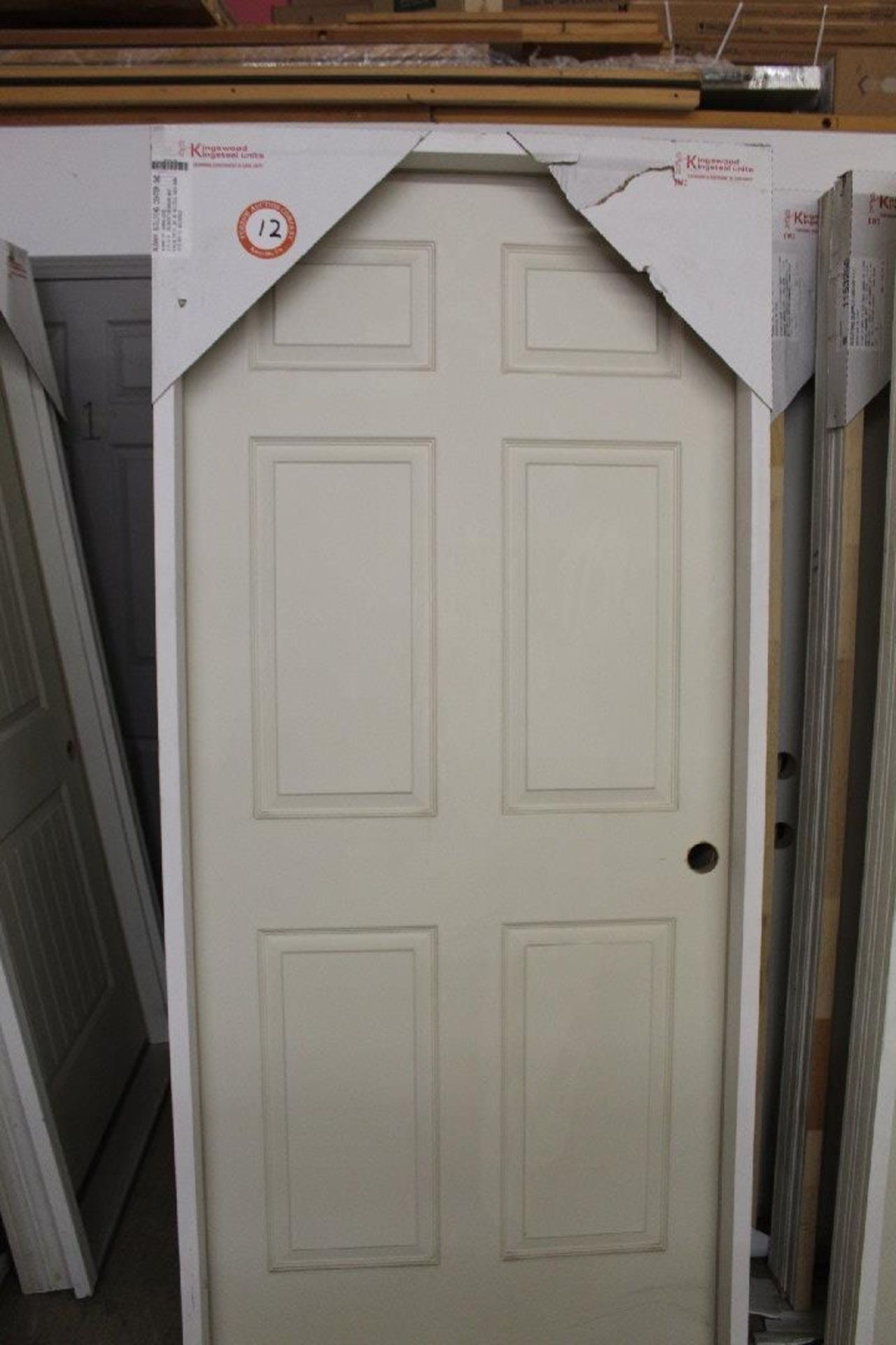 Kingswood Solid Core Transitional doors, Primed White, Quantity of 9 (32in-1 Right,30in-1left ,
