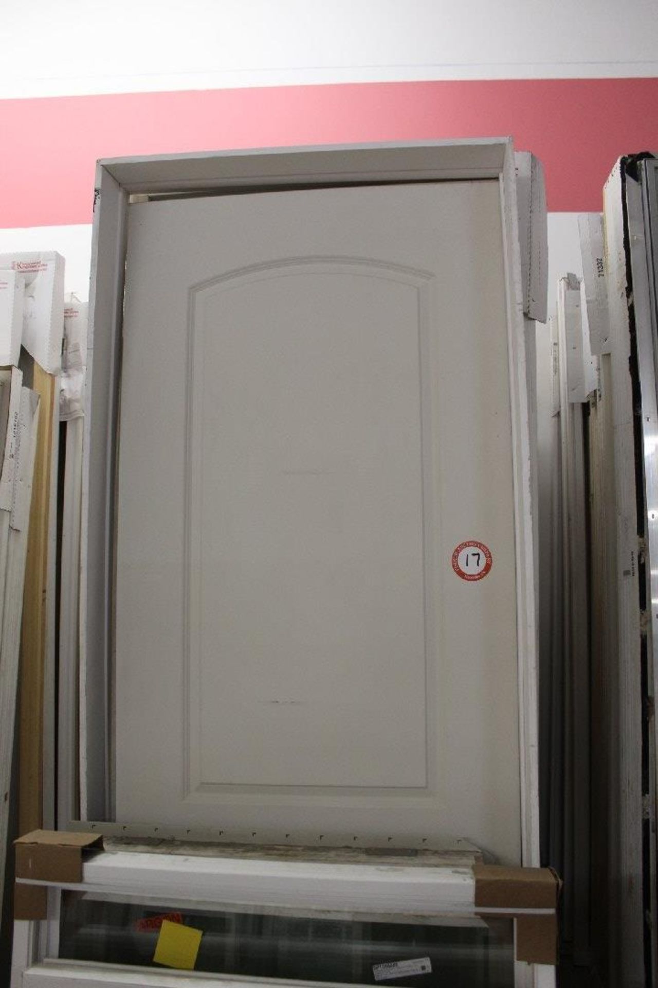 (9)- 36inch x 96in, 8ft Solid Core Doors, (1)- 32inch x 96in 8ft Solid Core, (1)- 28inch Solid