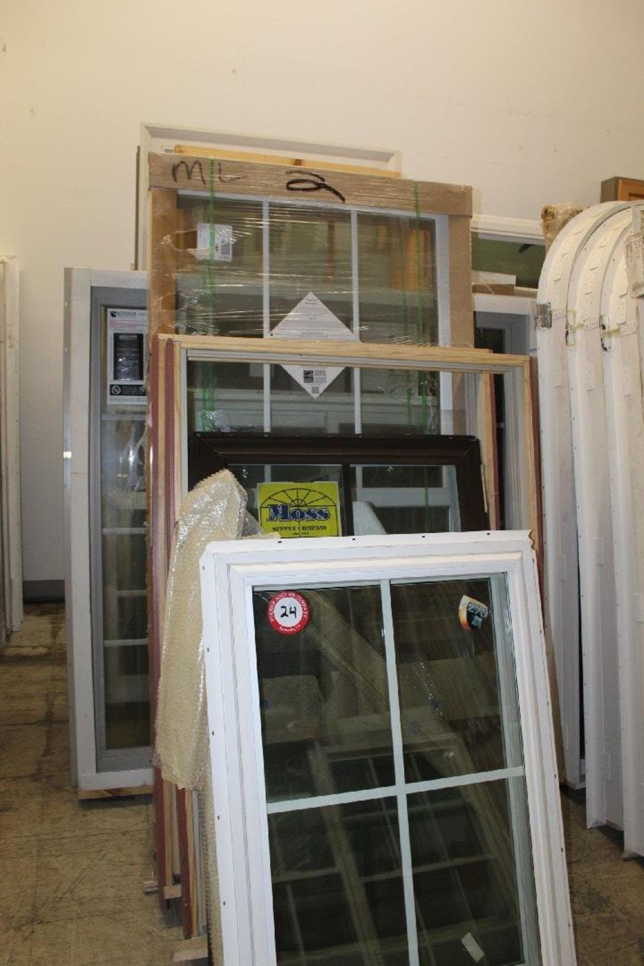 Assorted Single Windows Quantity of 11= (1) 30' x 42", (1) 28" x 50", (2) 38" x 58". (1) 32" x