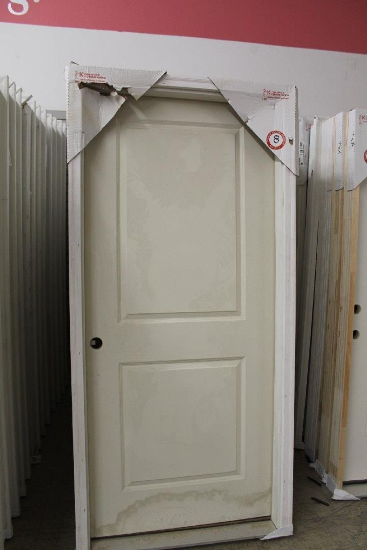 Kingswood 36 Inch Solid Core Transitional doors, Primed White, Quantity of 14 (13 left and 1 Right