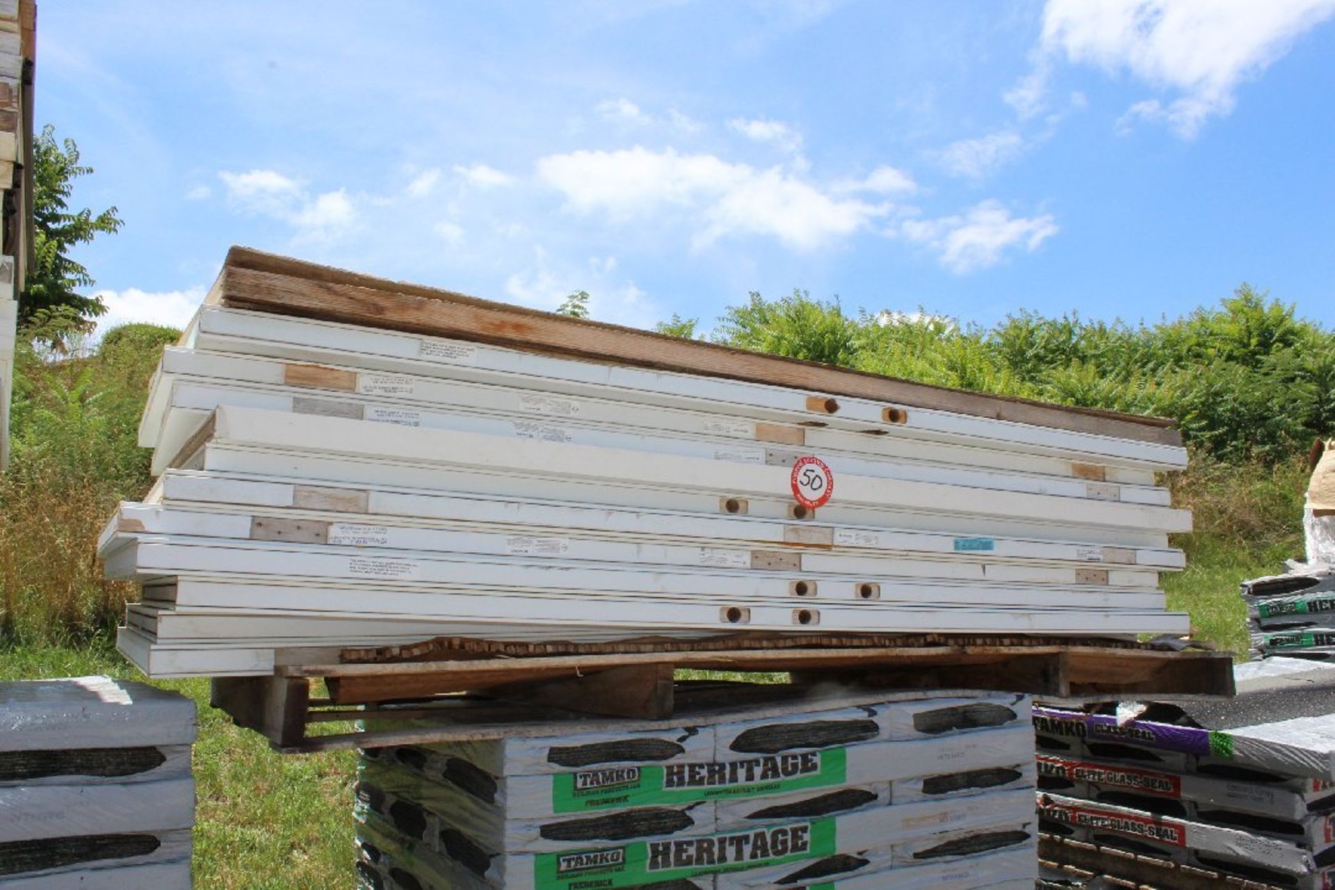 Pallet of Assorted Exterior Slab Doors, Size Range from 32" - 36"= Quantity of 12. LOCATION: 4313