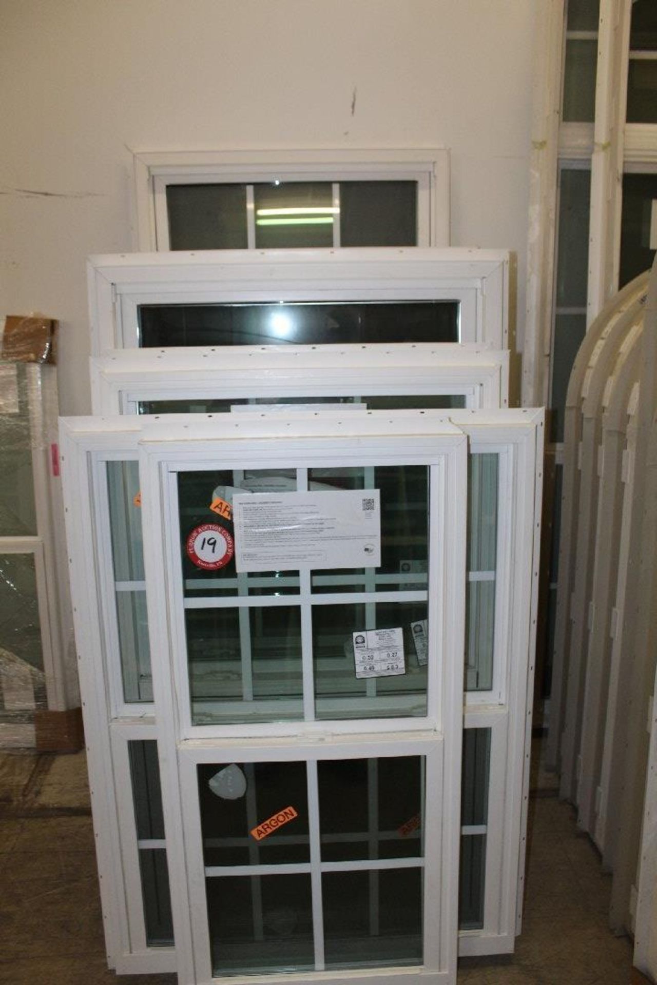 Quantity of 14 Windows (11 Single Hung and 3 Double Hung): Vinyl Windows 1 = 20x48in, 2= 24x48in, 1=