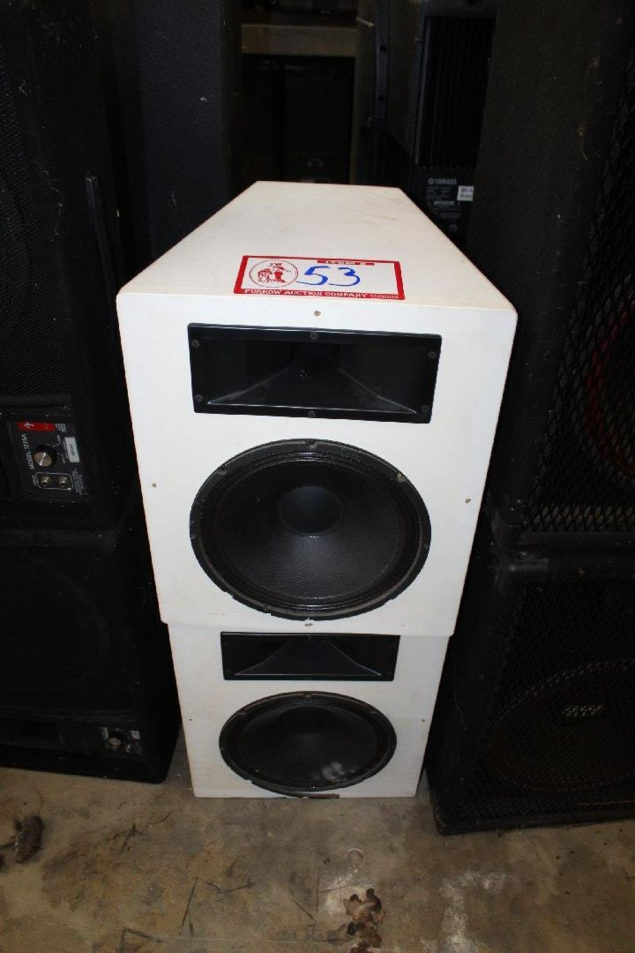 Pair installation speakers 12" with horn