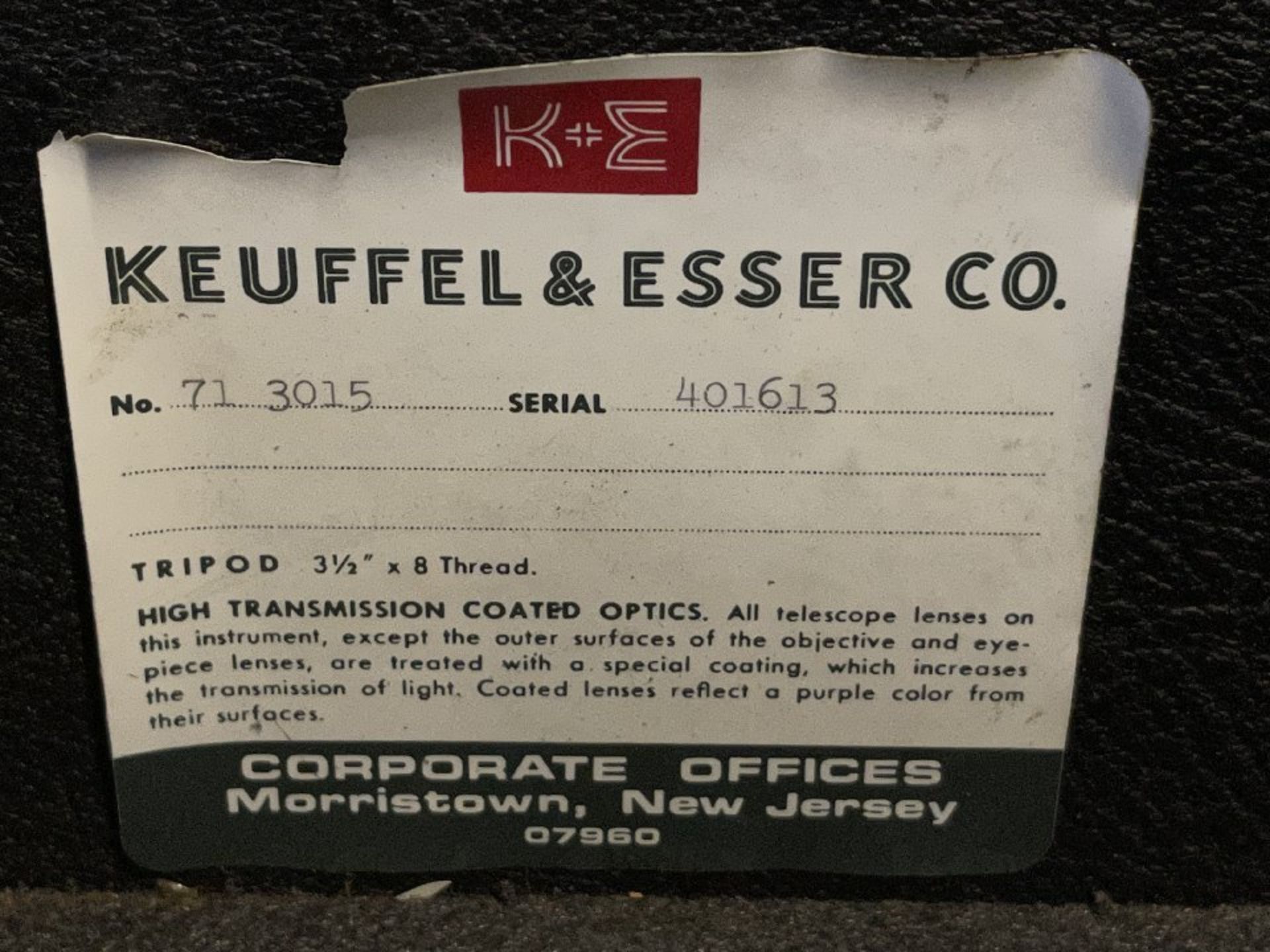 Keuffel & Esser Optical Level - Image 4 of 5