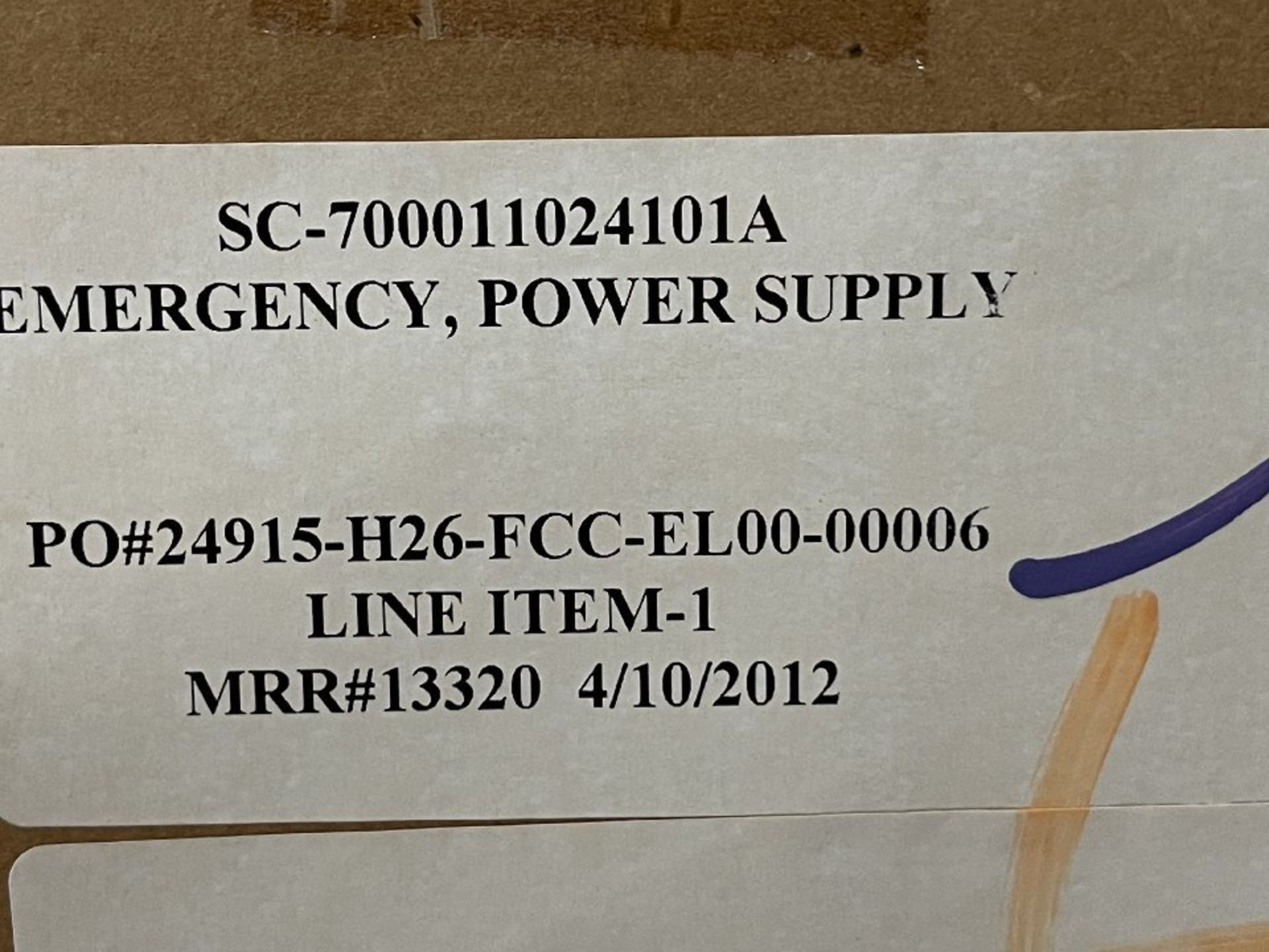 Big Beam Emergency Power Supplies - Image 2 of 2