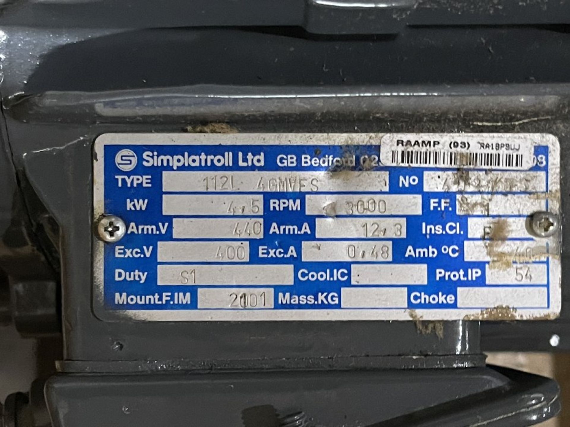 Simplatroll Type 112L Motor - Image 2 of 4