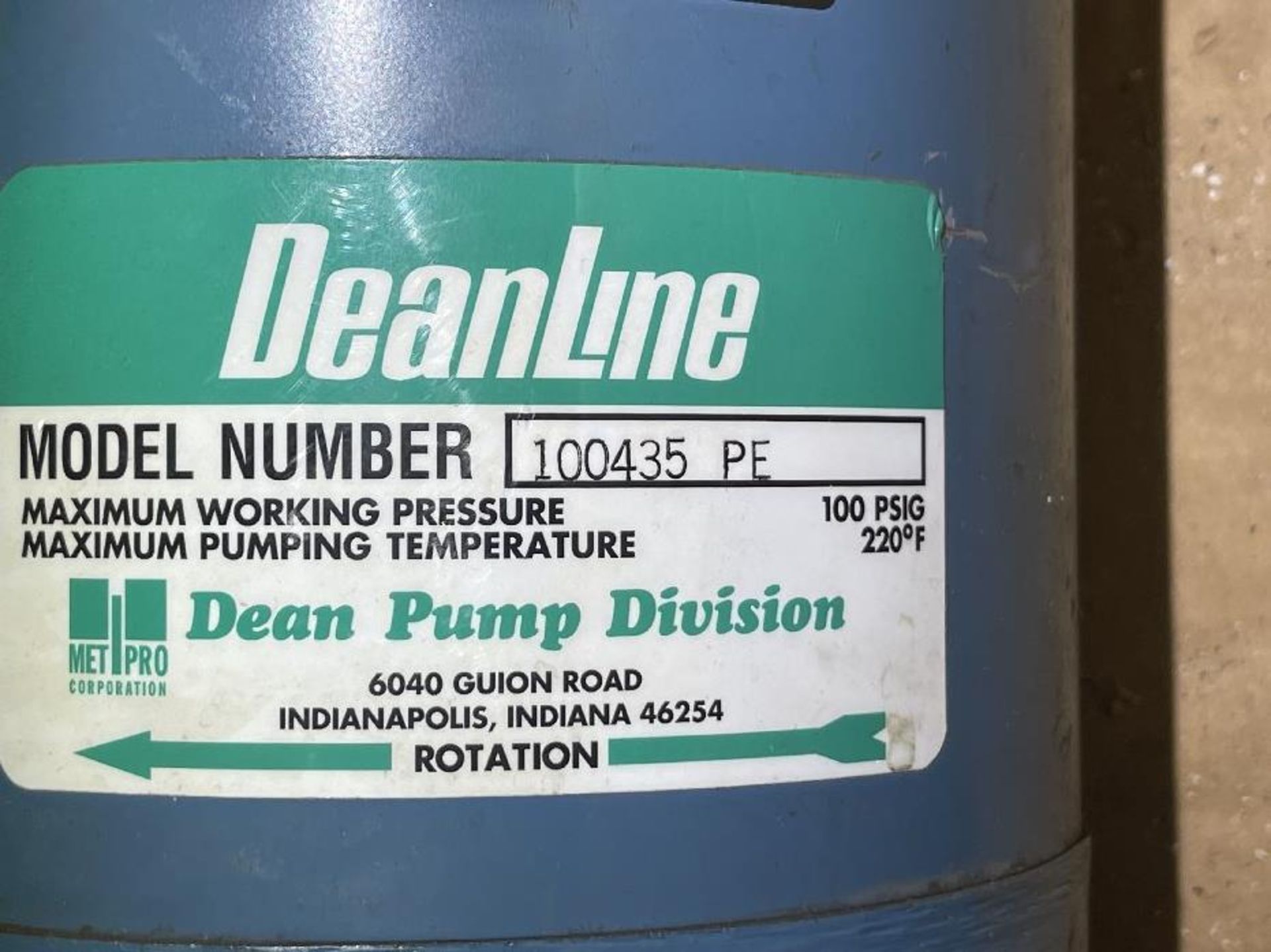 Dean Pump Model 100435PE - Image 4 of 5