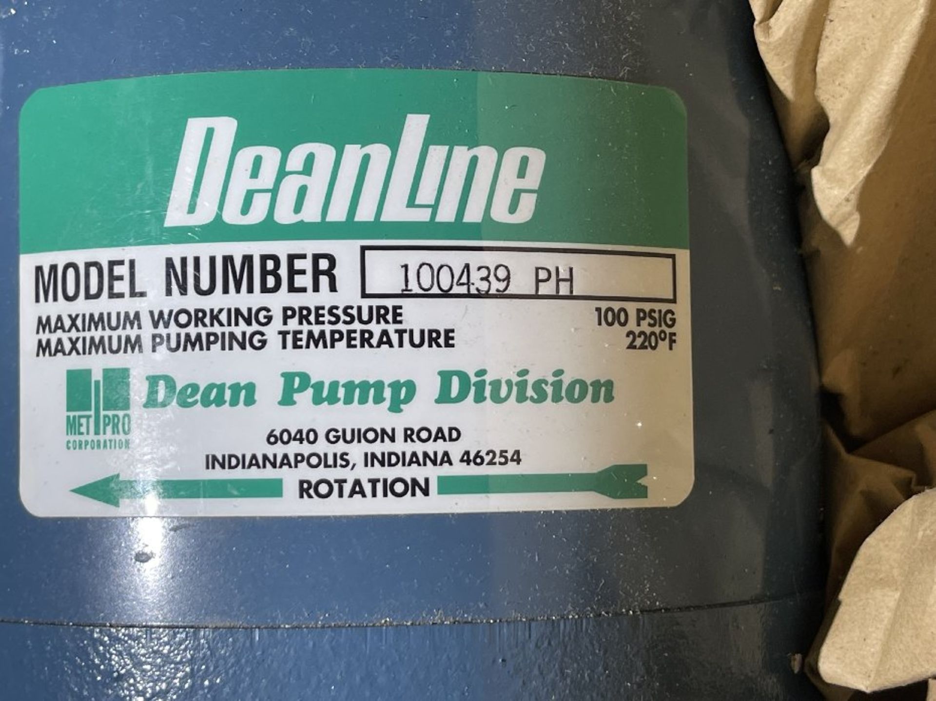 Dean Pump Model 100439PH - Image 3 of 4