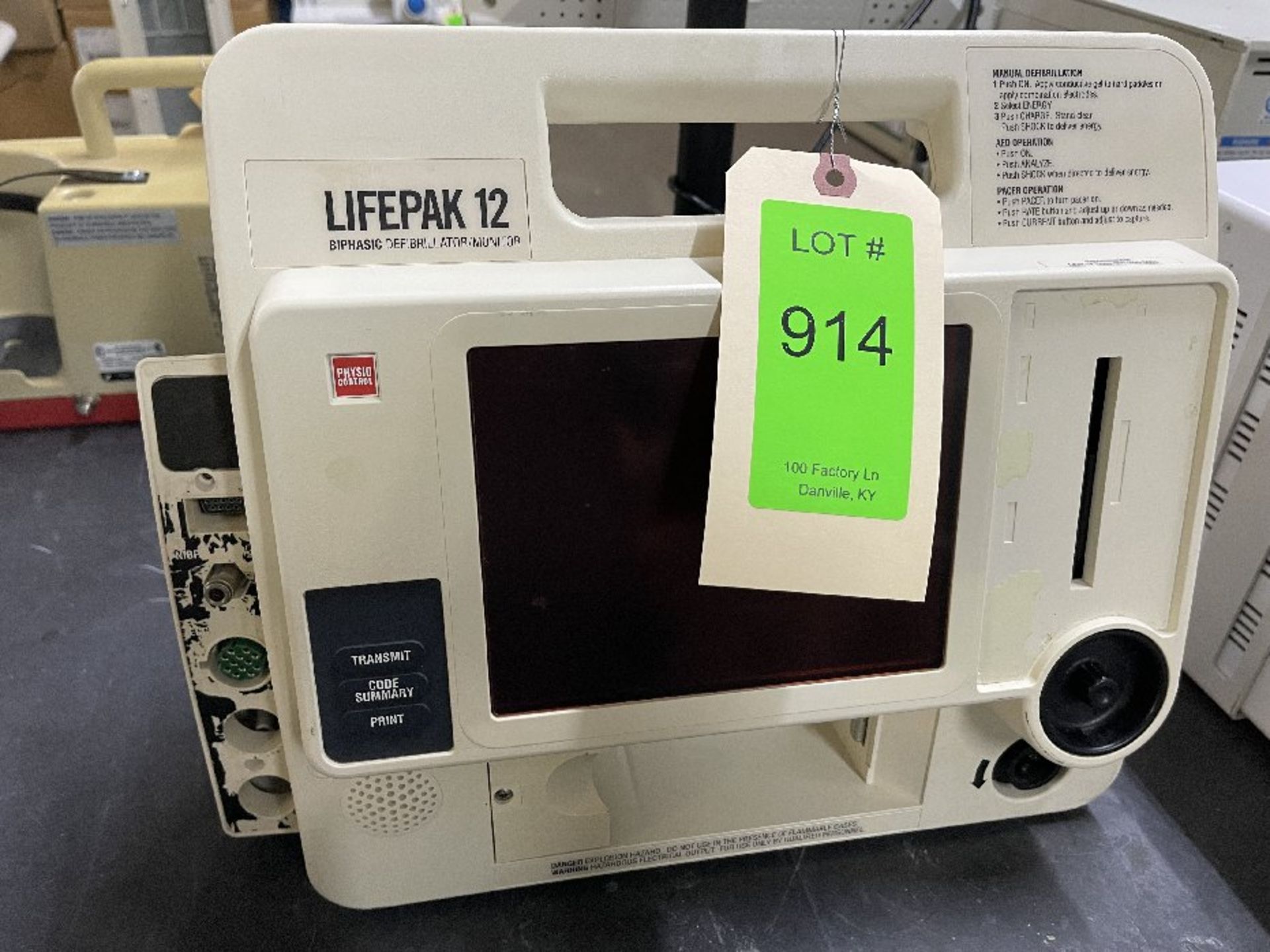 Biphasic LifePak 12 Defibrillator Monitor