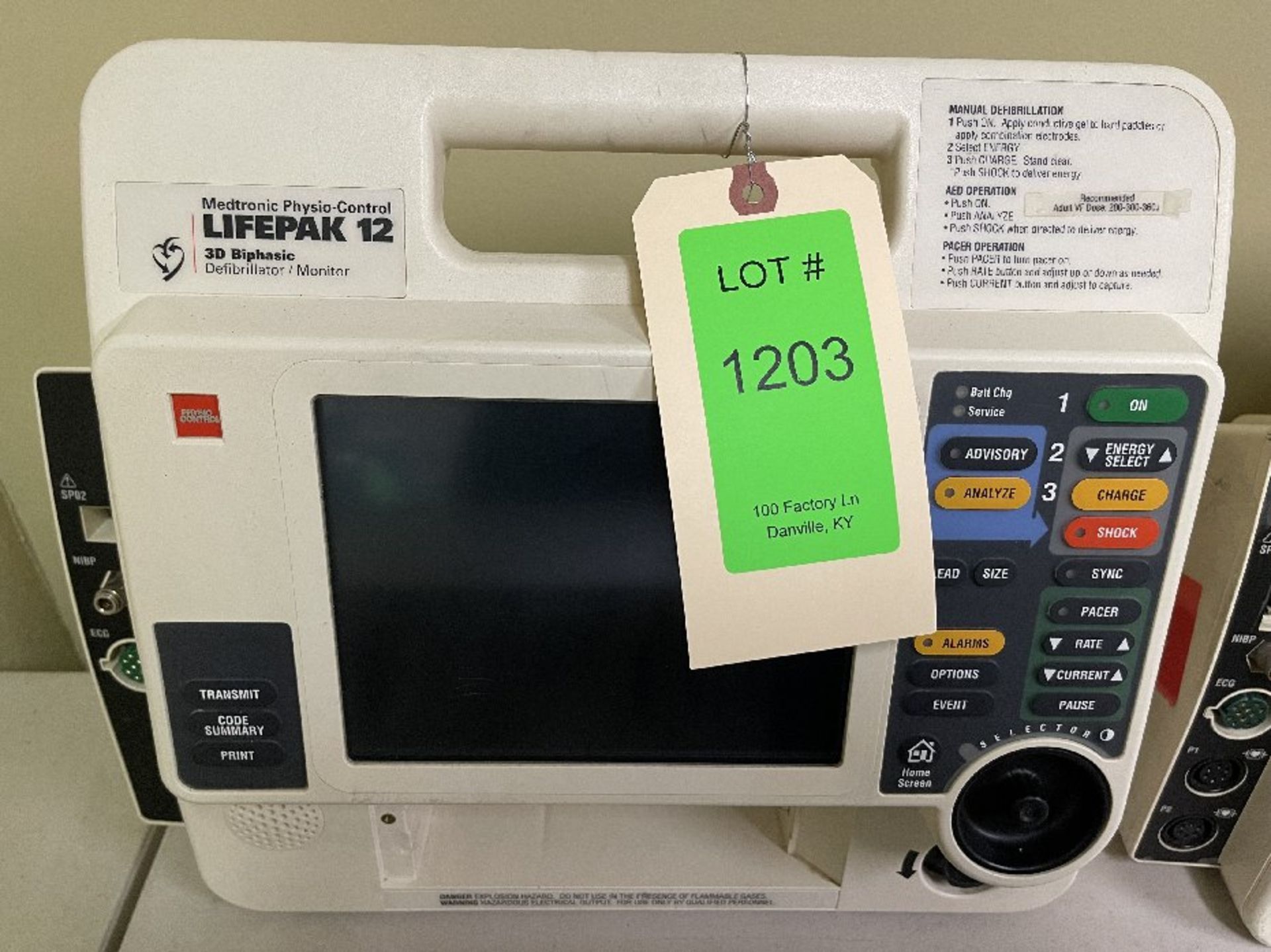 Medtronic Physio-Control LifePak 12 Biphasic Defibrillator