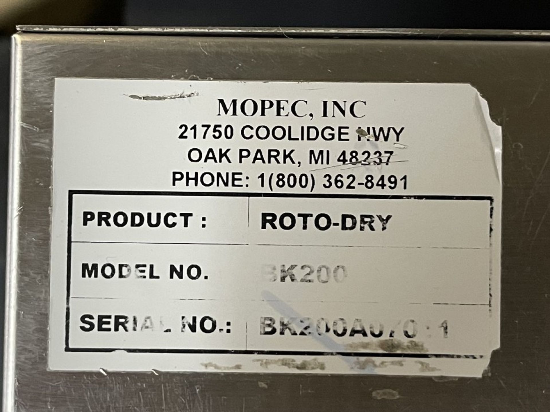 MOPEC Rotodry Roto-Dry Lab Slide Dryer - Image 4 of 4