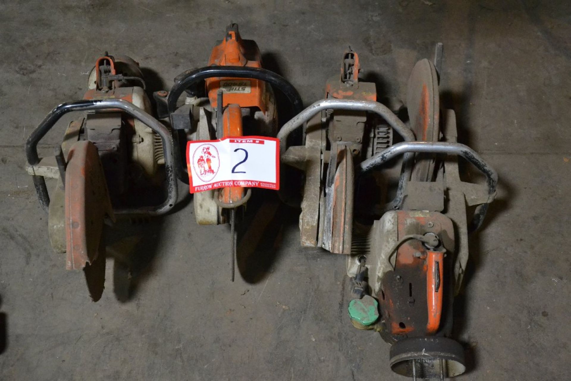 4 Stihl concrete saws ( 1 TS 350, 1 TS 400, and 2 additional Stihl saws for Parts Only)