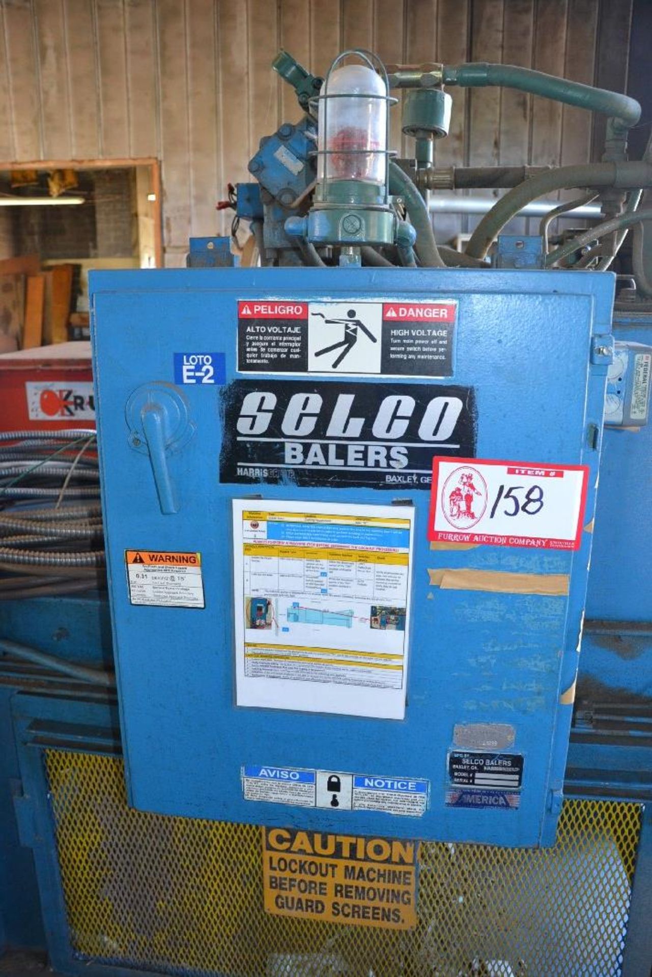 Selco Horizontal Baler, model HS 1240, s/n 01943732 - Image 2 of 4