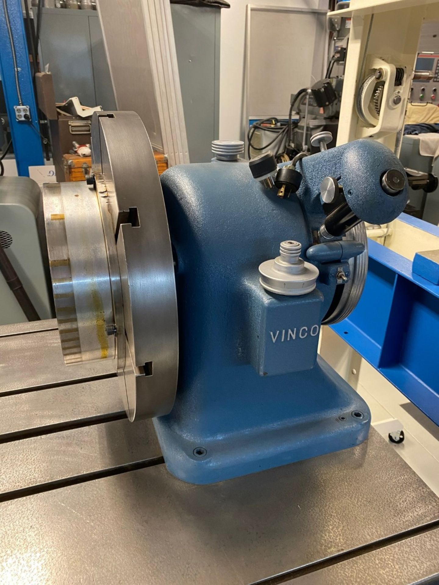 18" Vinco Precision Gear Inspection Unit with: Rotary Table, Tailstock on T-Slotted Base - Image 4 of 4