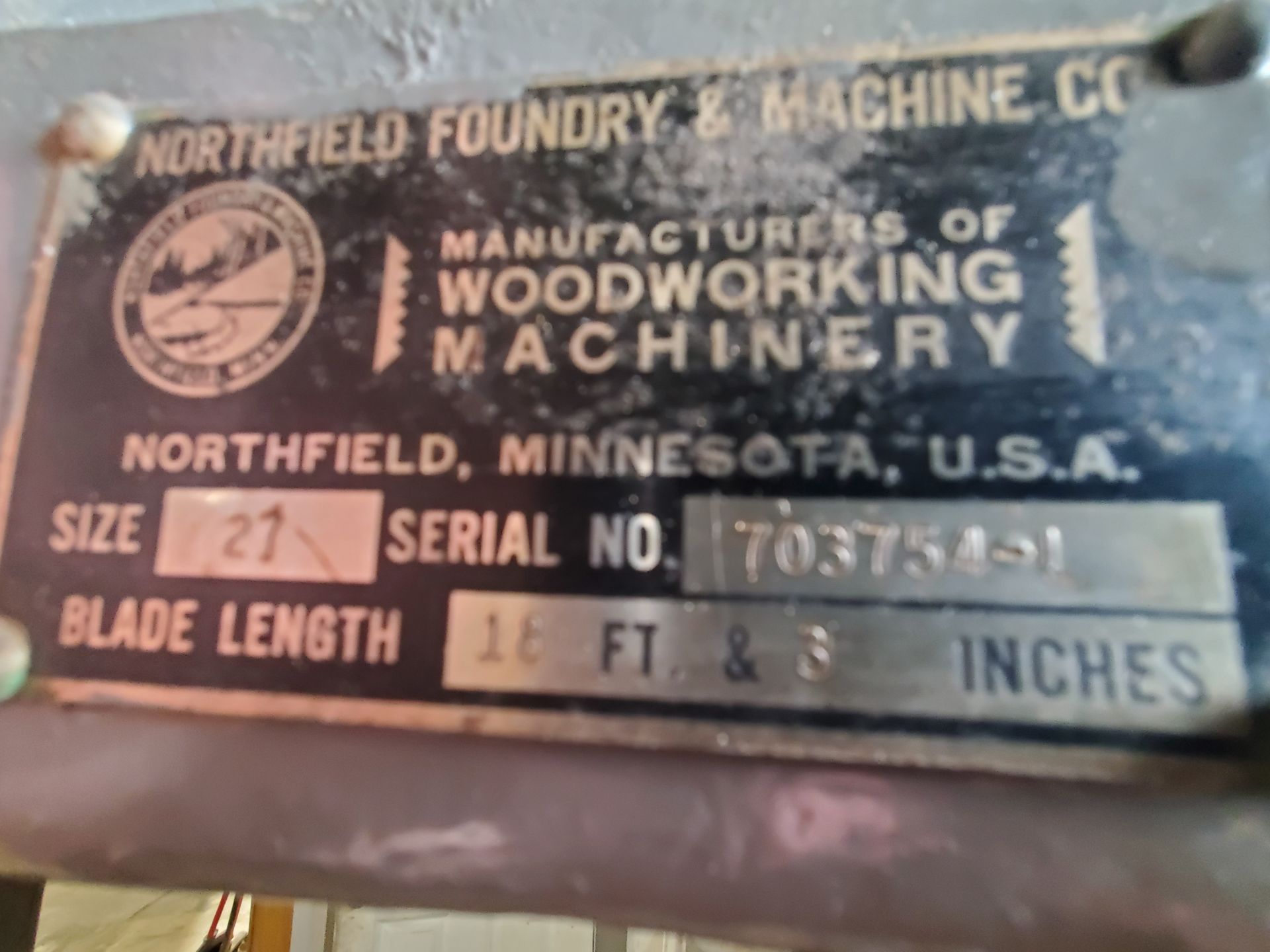 27" Northfield Foundry & Machine Vertical Bandsaw - Image 10 of 10