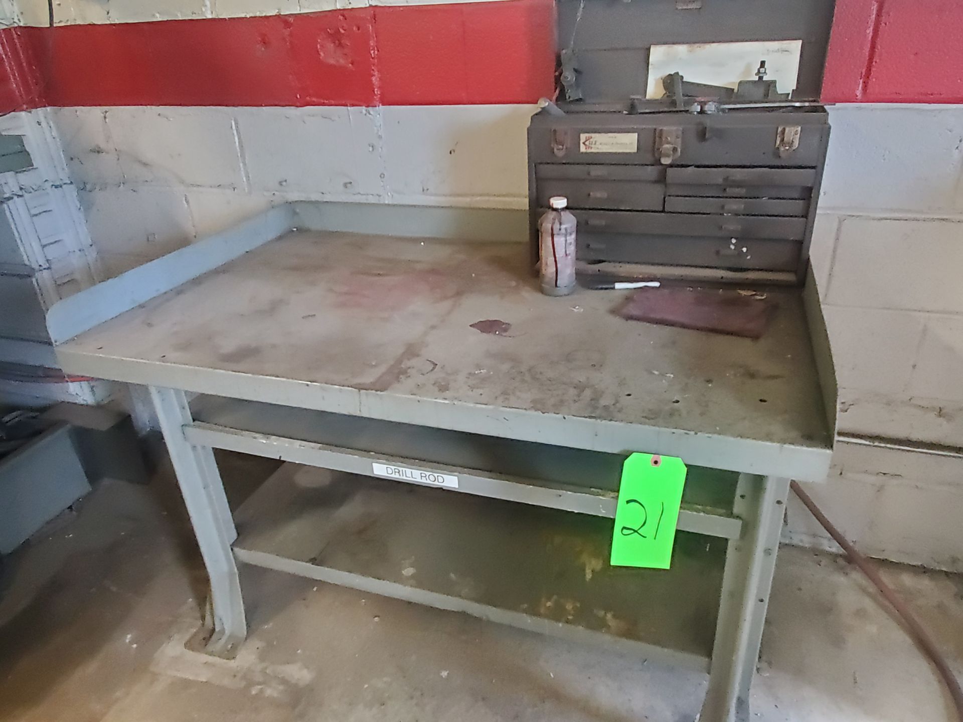 Metal Table w/ Tool Chest and Contents