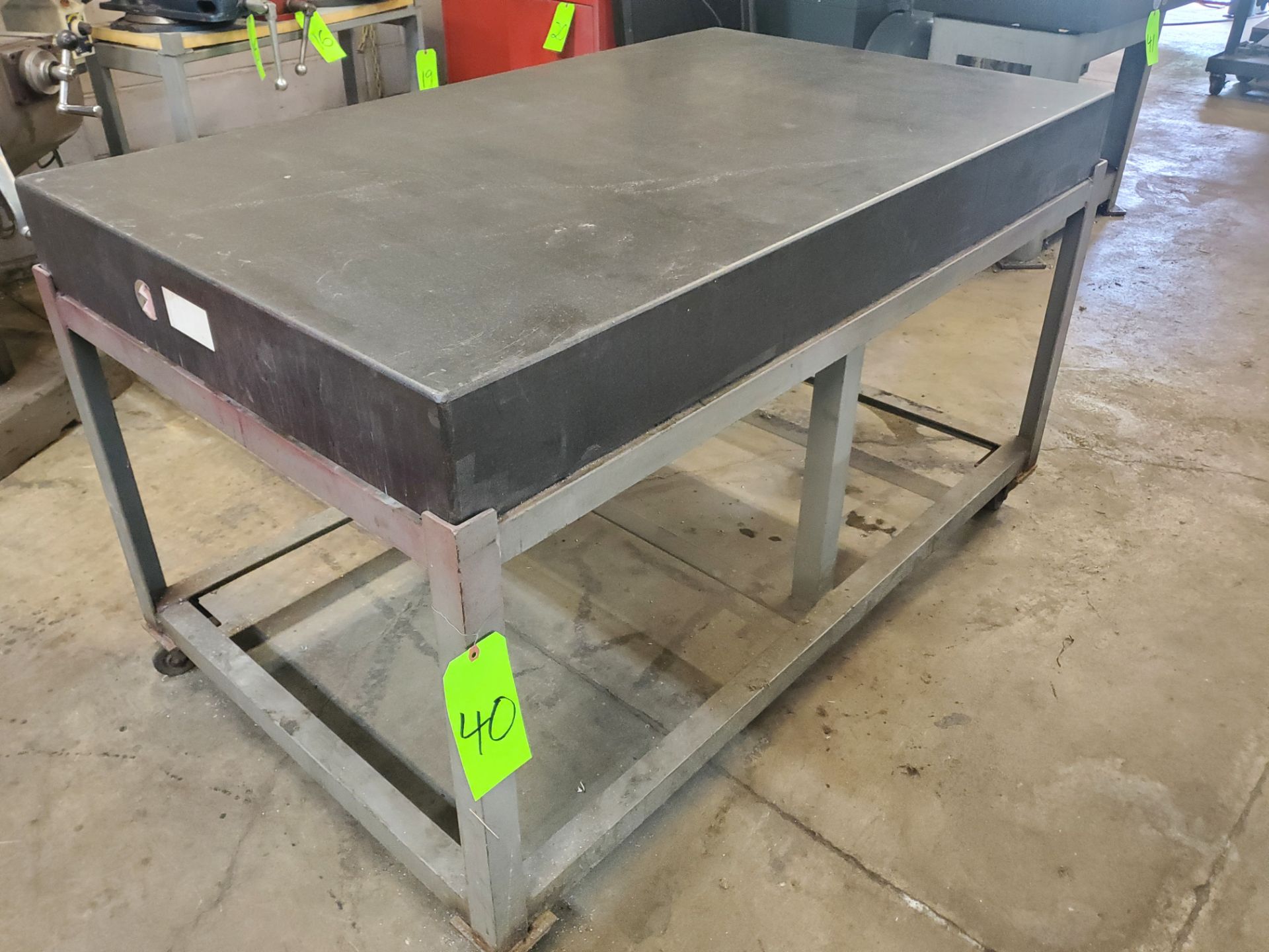 Granite Table w/ Stand, 60" x 36" x 6"