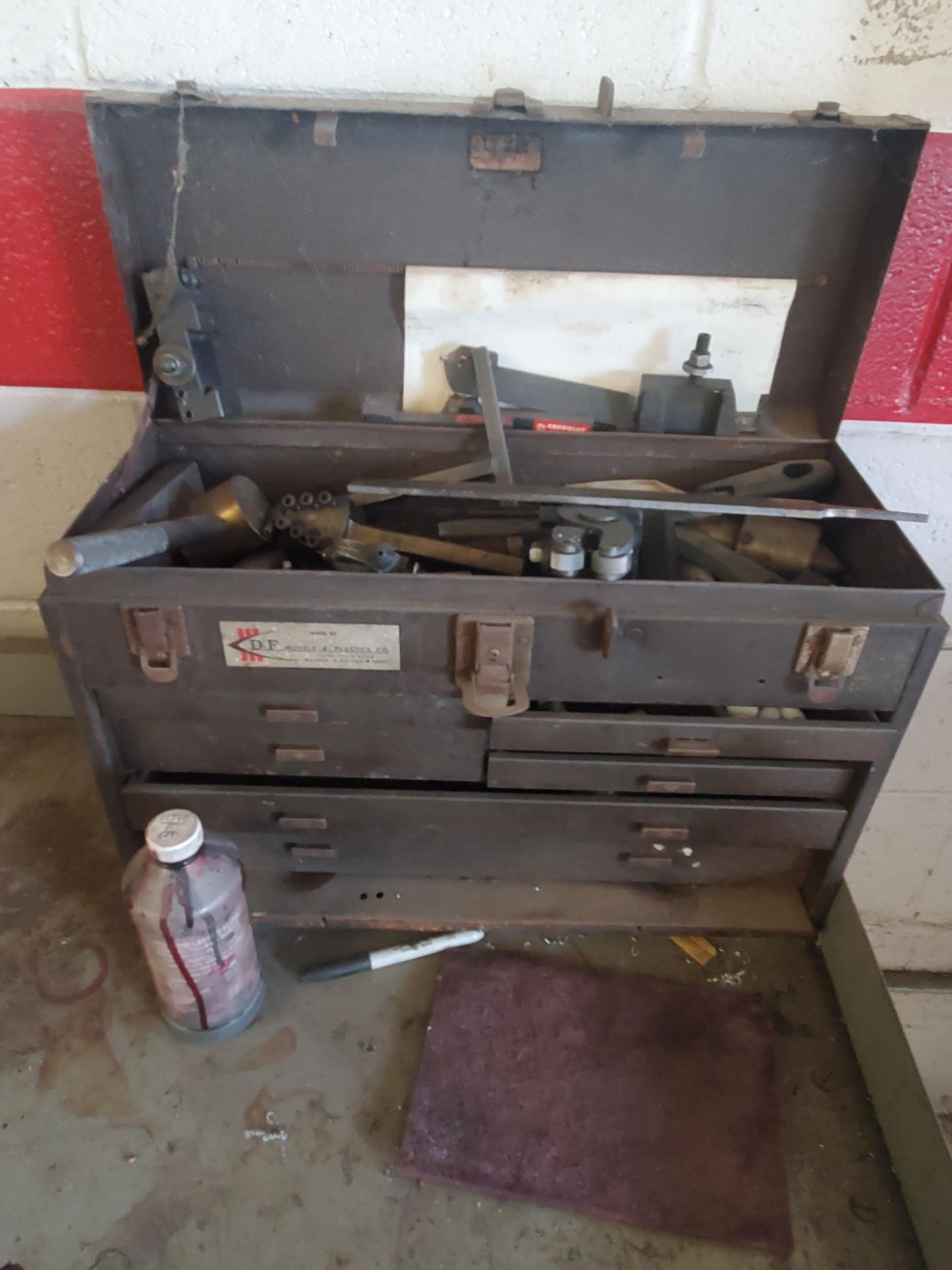 Metal Table w/ Tool Chest and Contents - Image 3 of 3