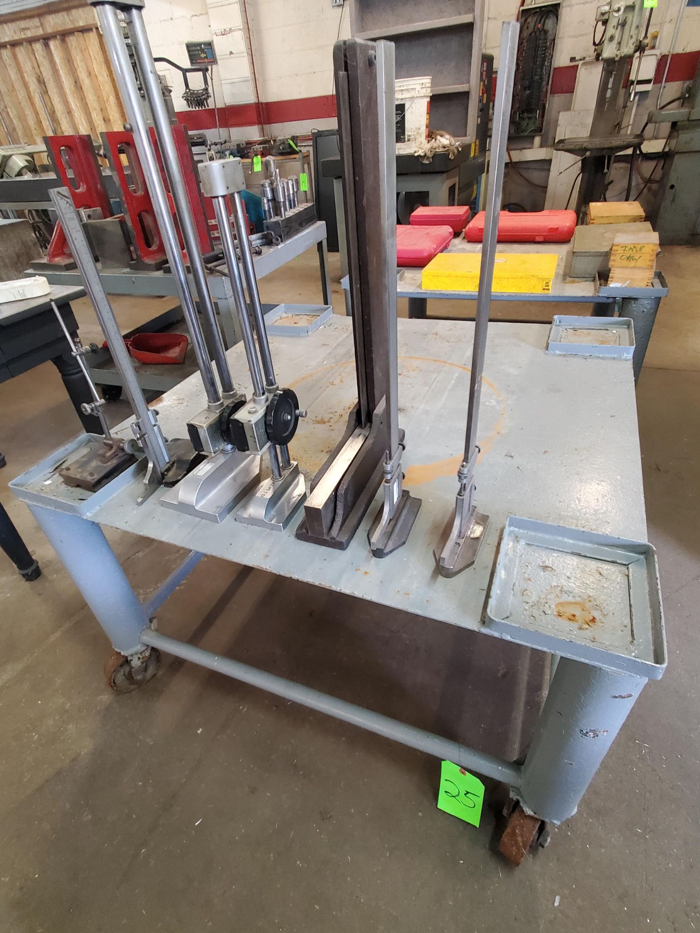 Metal Table w/ Various Measuring Instruments