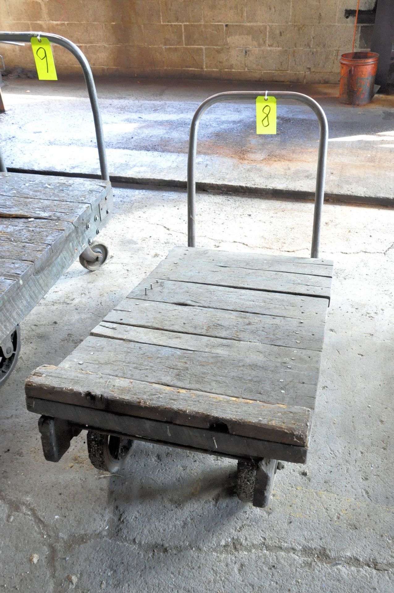 26" x 48" Wood Top Industrial Flat Cart, (Missing (2) Wheels)