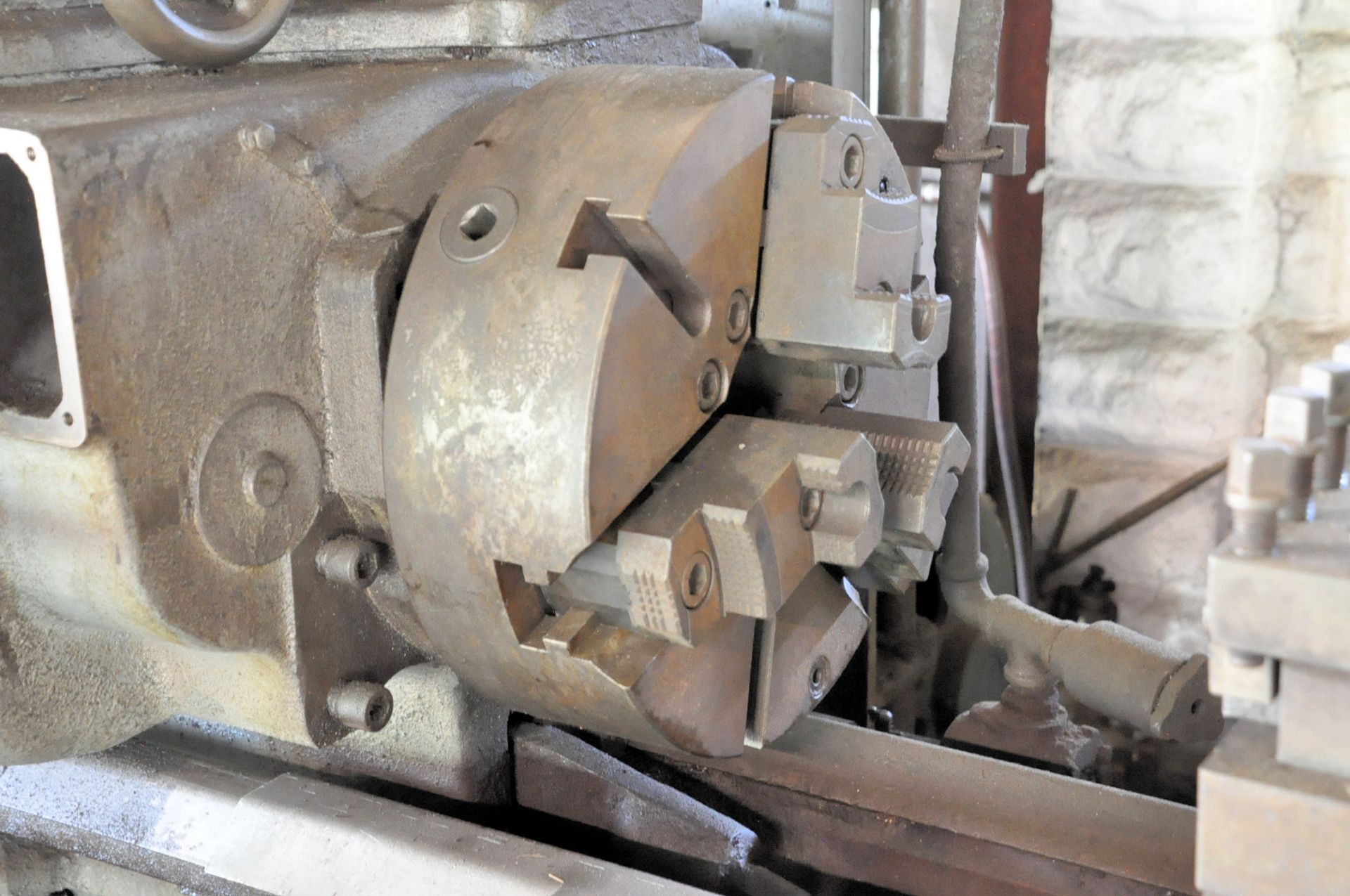 Warner & Swasey Model 2-A, Geared Head Turret Lathe, S/n 639912, 15" 3-Jaw Chuck, Tool Post, - Image 2 of 8