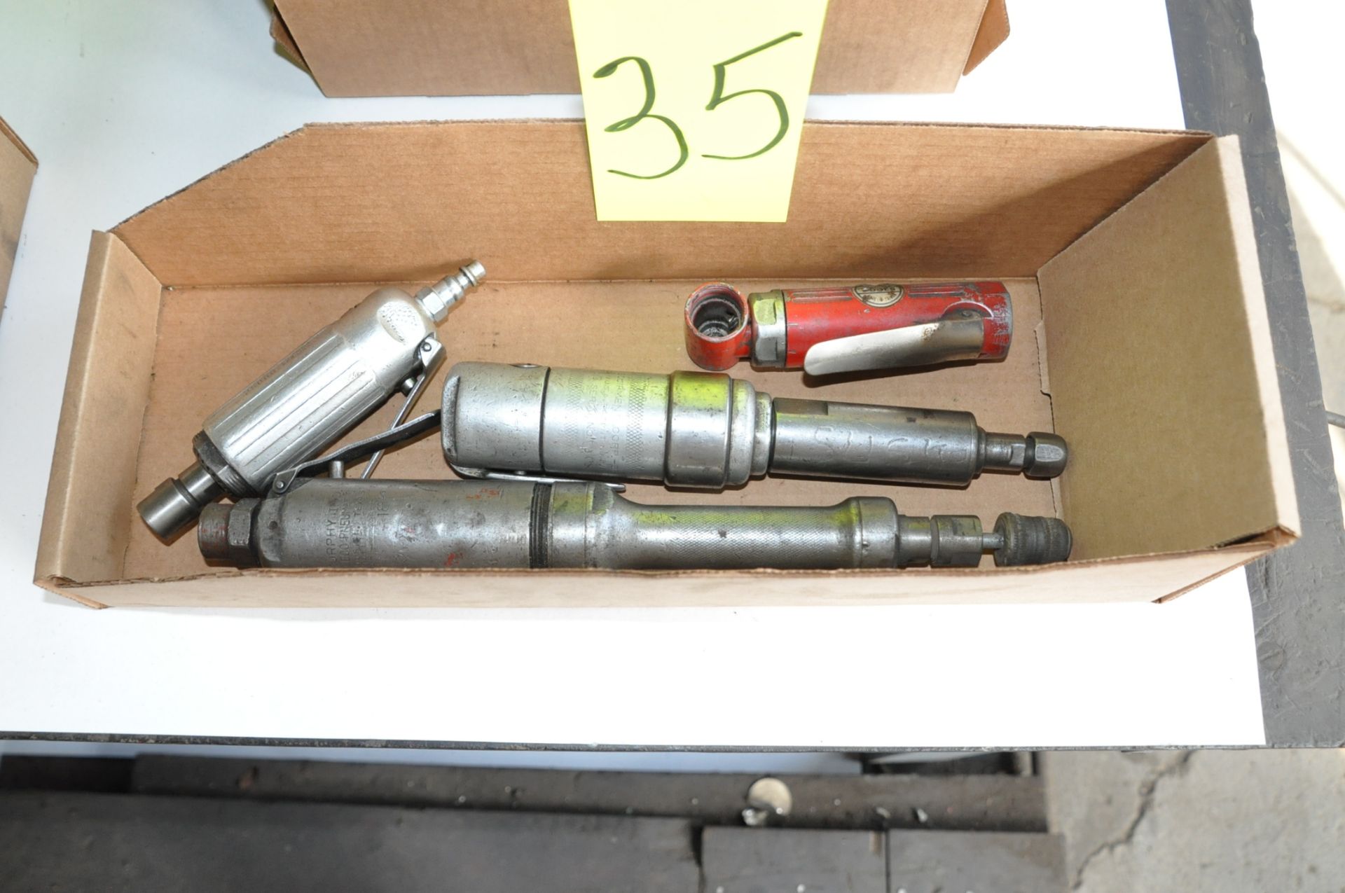 Lot-(4) Various Pneumatic Die Grinders in (1) Box