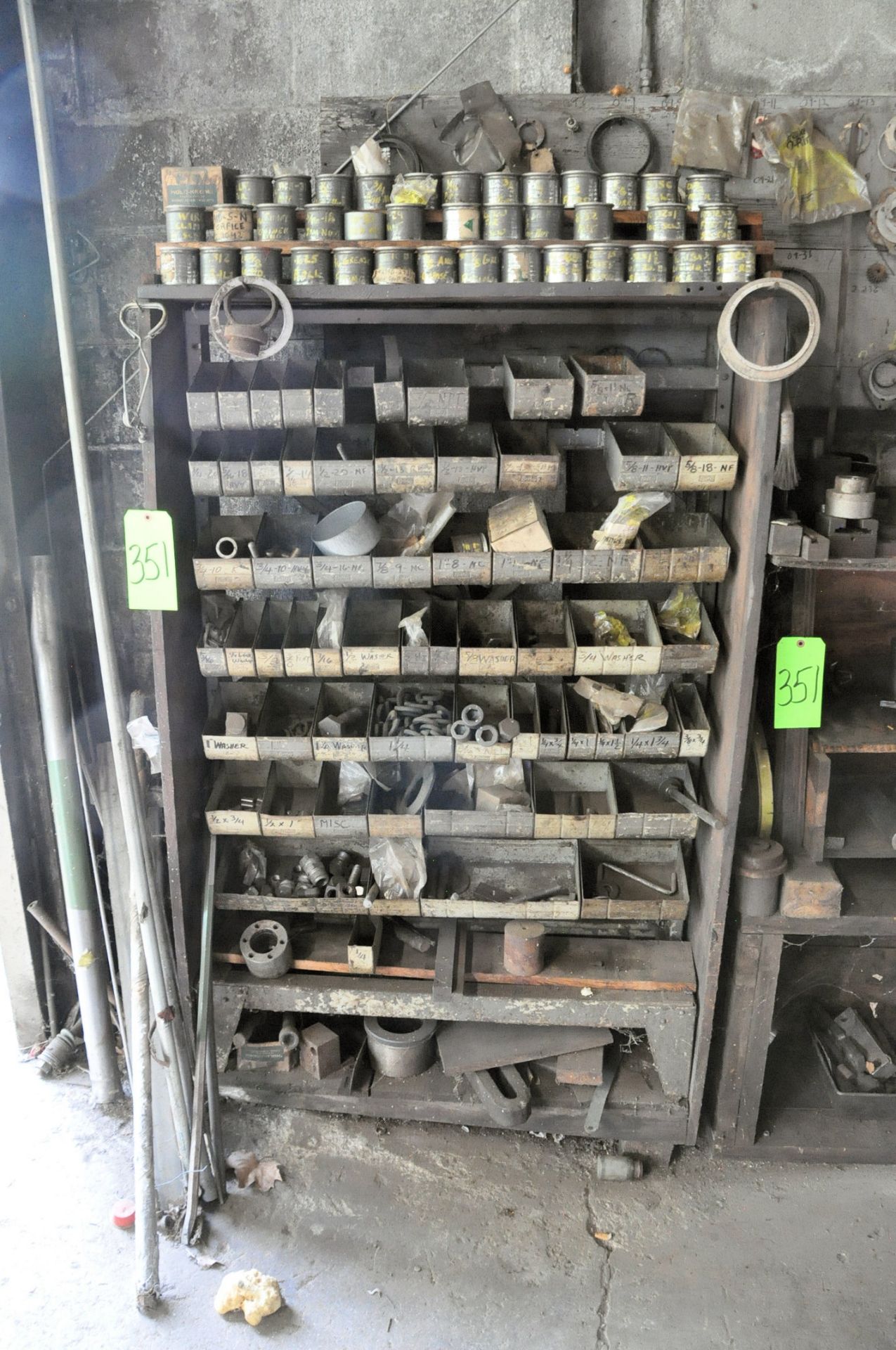 Lot-Various Maintenance Parts with Cabinets and Shelving in (1) Row - Image 7 of 7