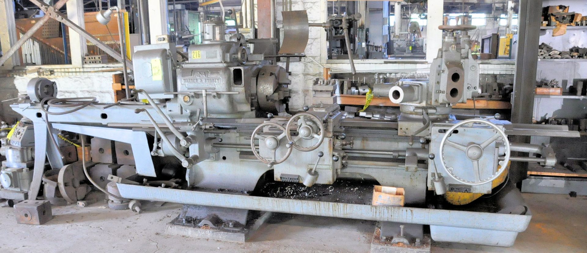 Warner & Swasey Model 2-A, Geared Head Turret Lathe, S/n 639912, 15" 3-Jaw Chuck, Tool Post,