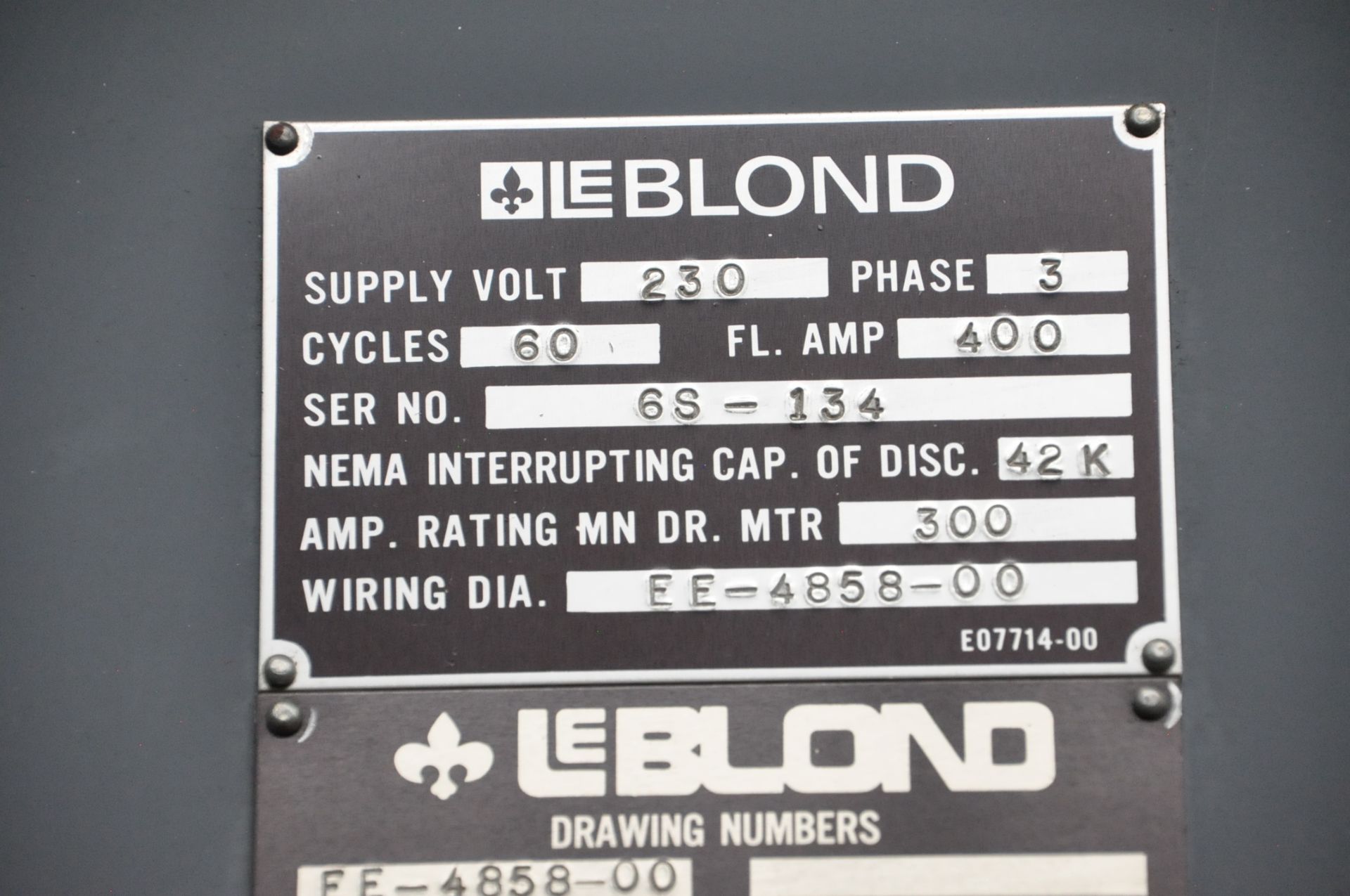 LeBlond Baron 60, CNC Turning Center, S/n N/a, General Electric Mark Century 1050 CNC Controller, - Image 10 of 10