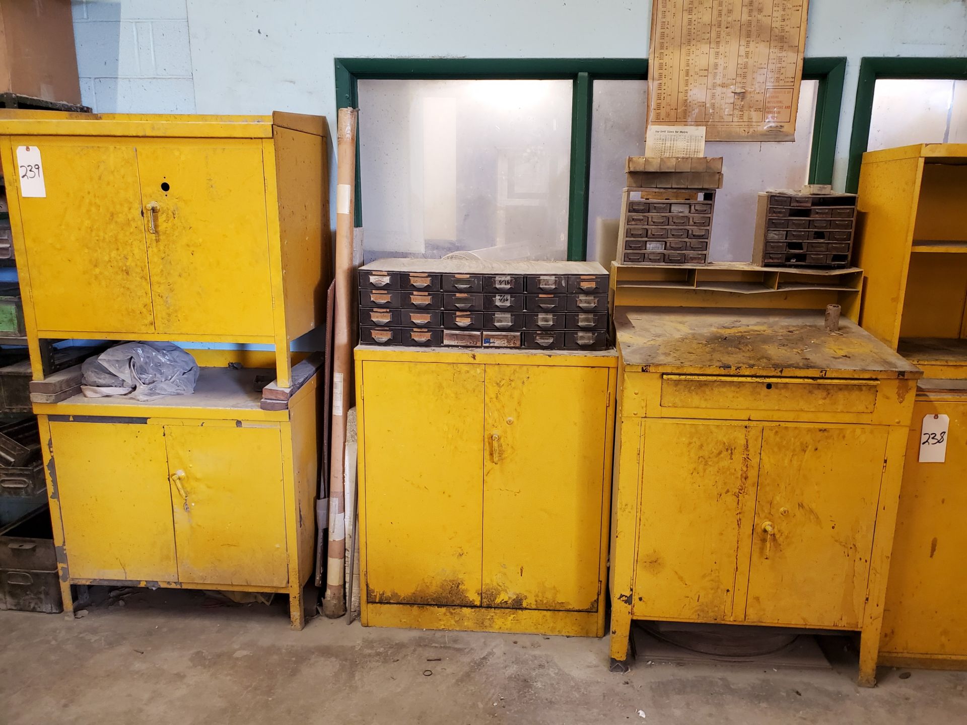 (4) Assorted 2-Door Steel Cabinets