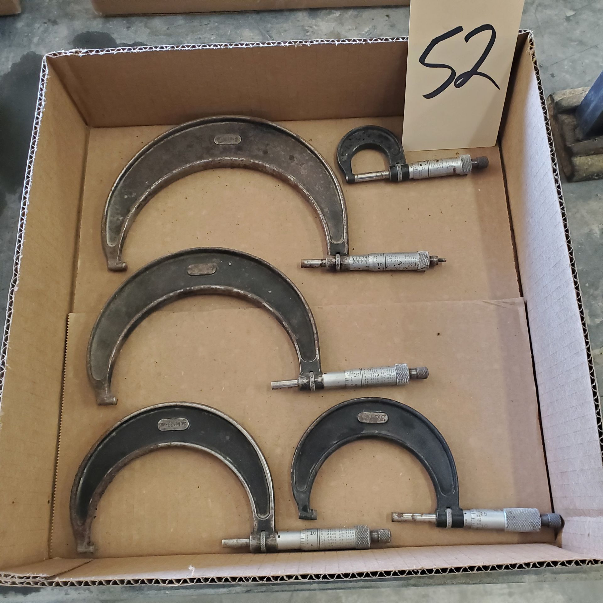 (5) Starret #436 Micrometers, 0-6" Range