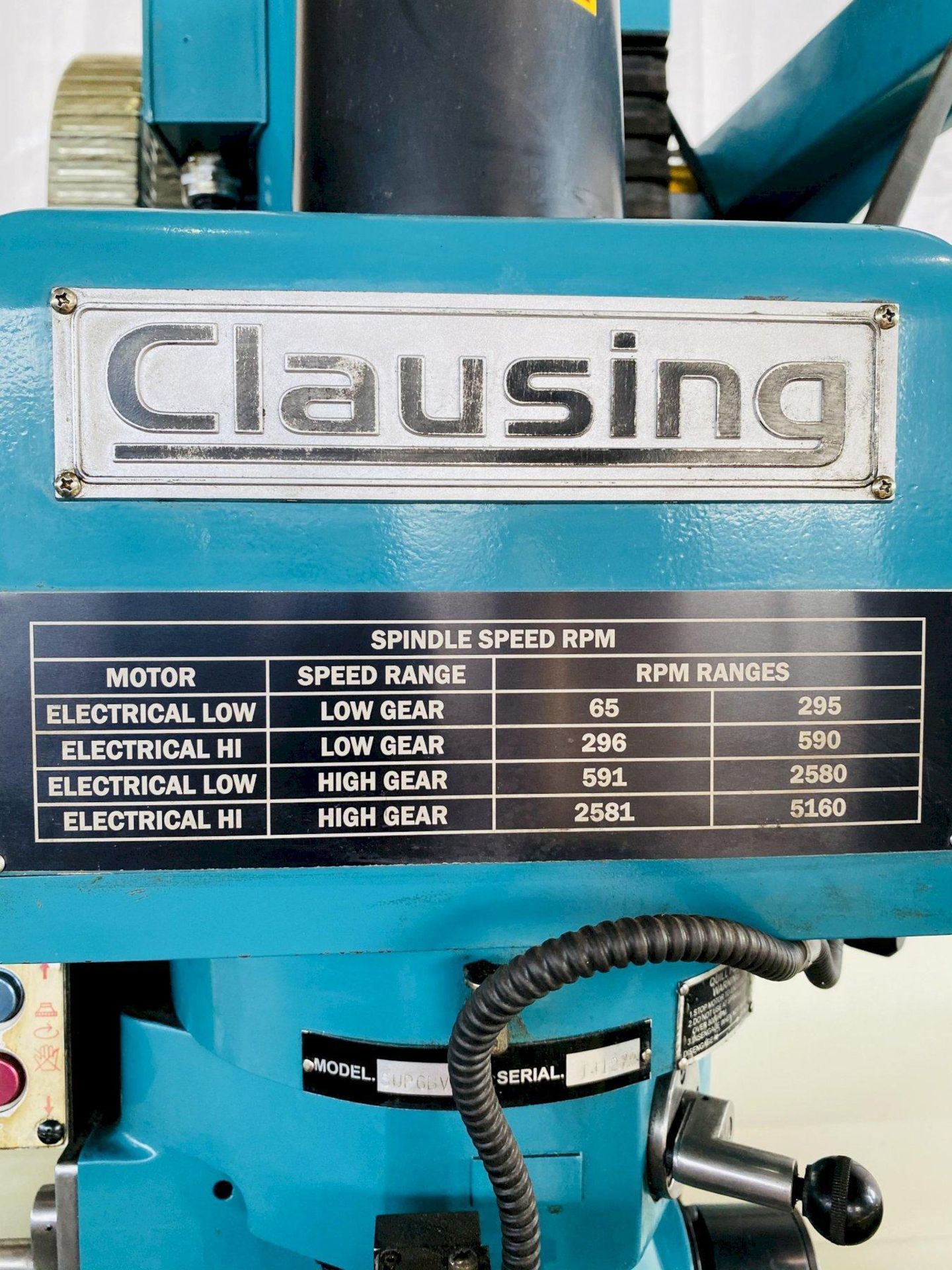 (2014) 5 HP CLAUSING SUP6BVSCNCFG 3 AXIS SUPER BED MILL - Image 9 of 18
