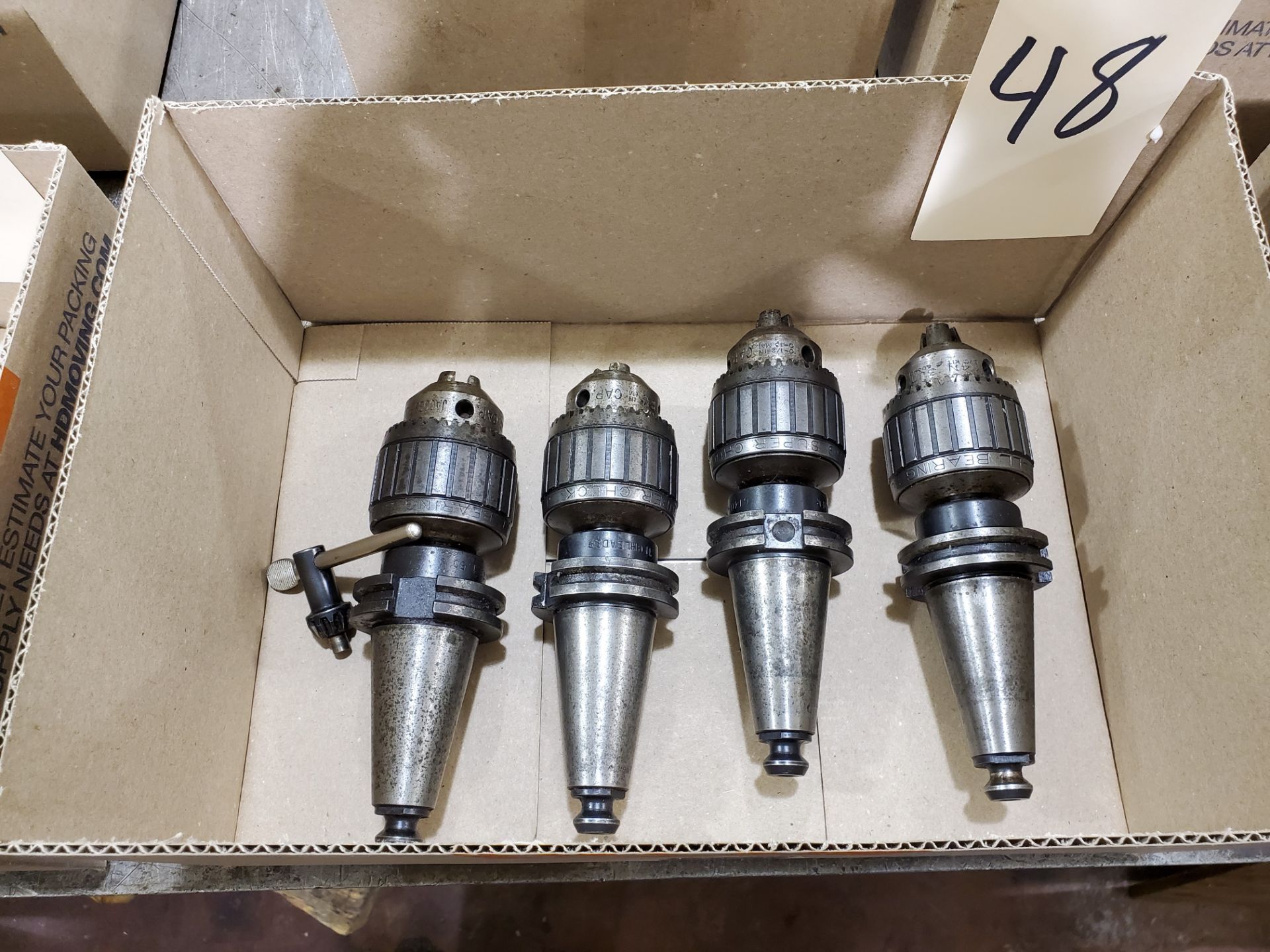 (4) CAT40 Jacobs #14N 1/2" Drill Chucks